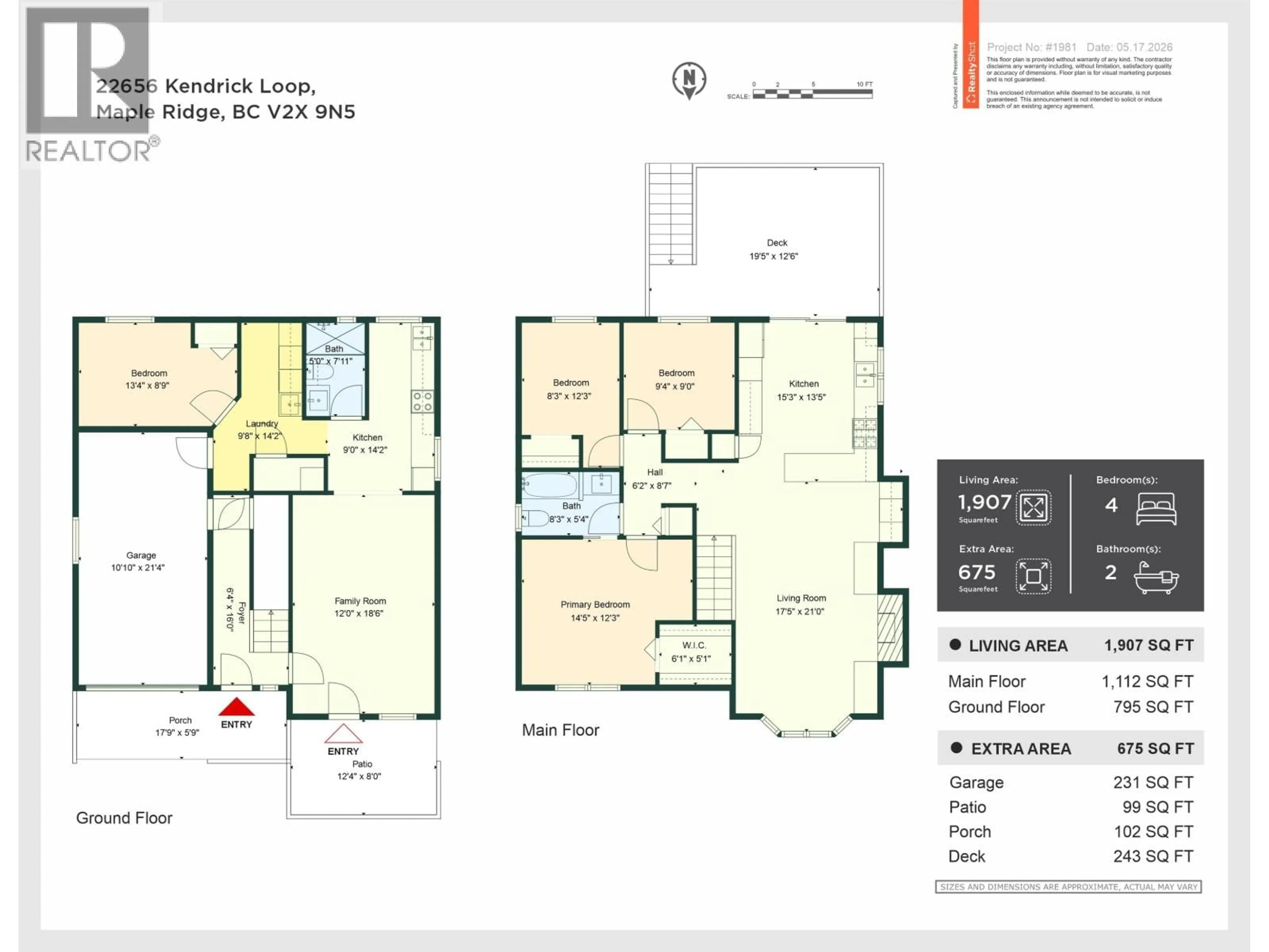 Floor plan for 22656 KENDRICK LOOP, Maple Ridge British Columbia V2X9N5