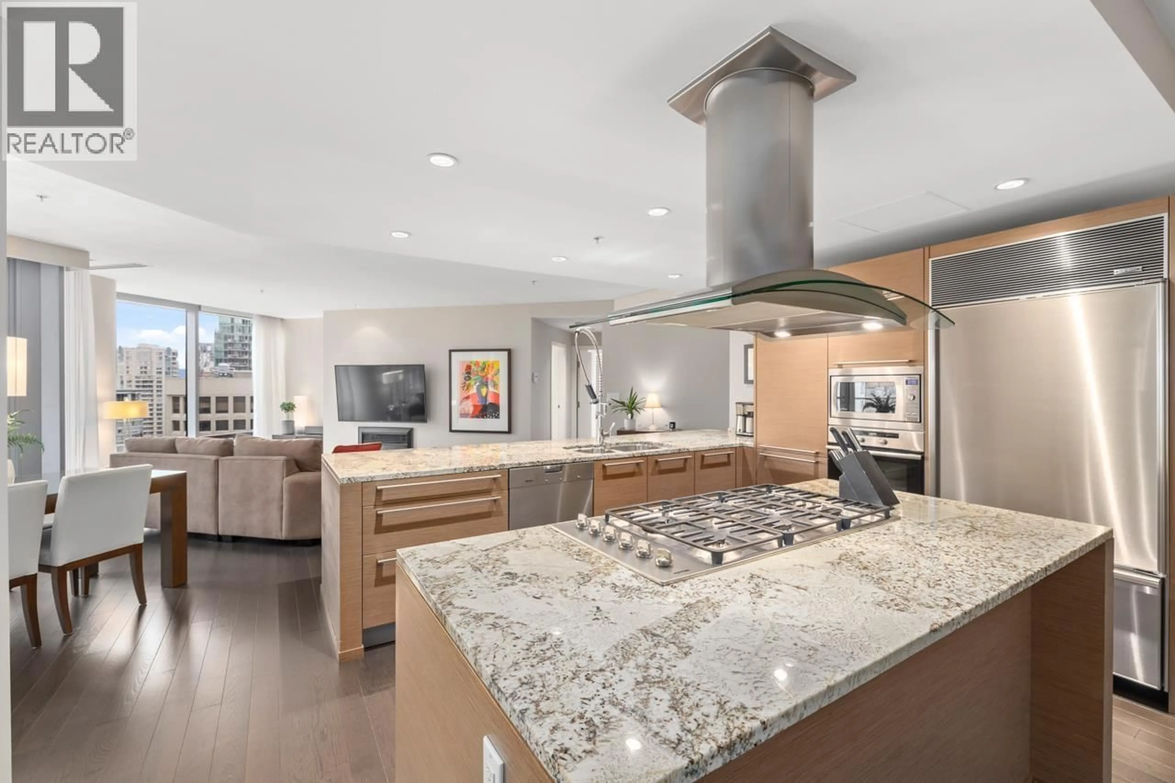 Open concept kitchen, ceramic/tile floor for 2601 - 1111 ALBERNI STREET, Vancouver British Columbia V6E4V2