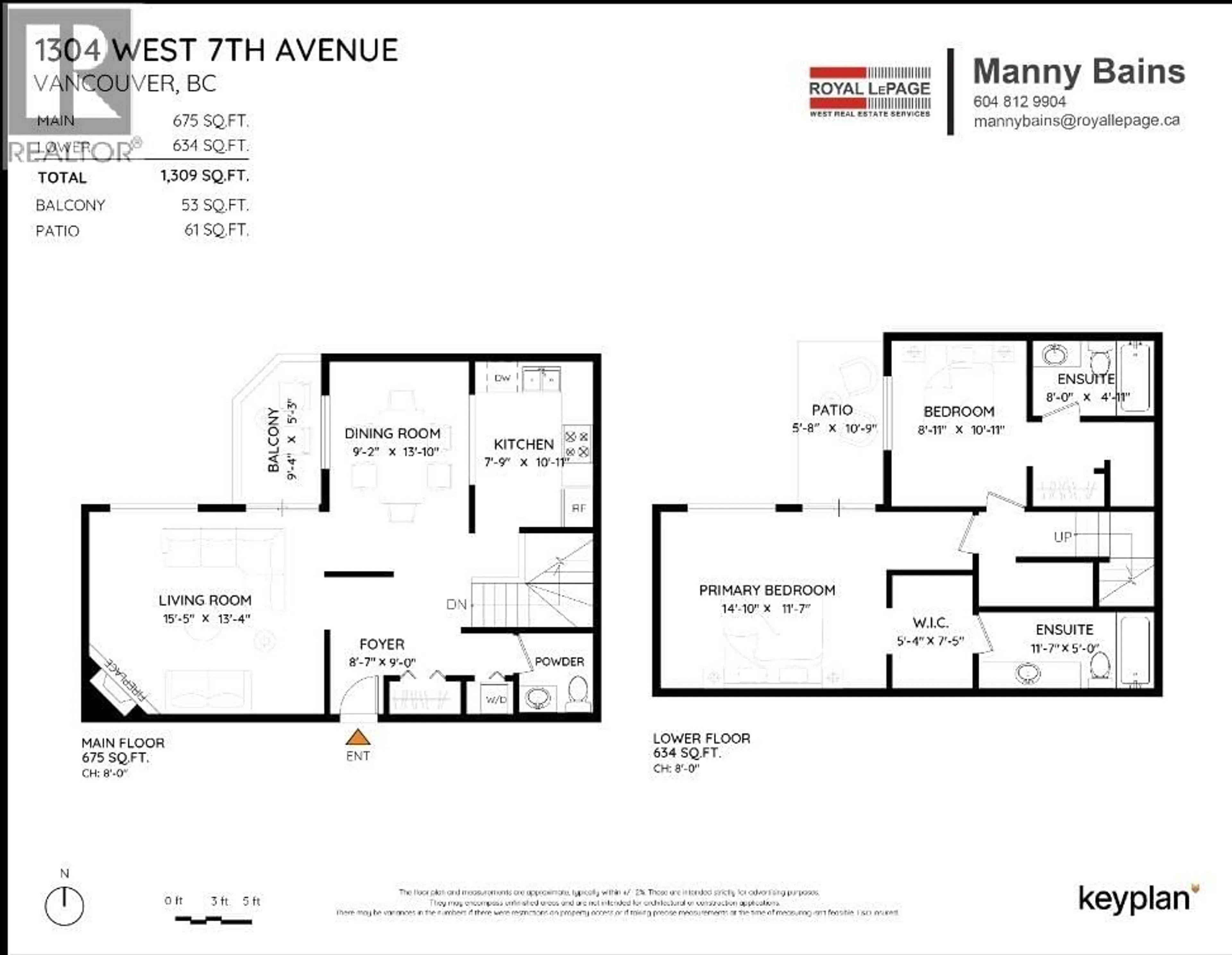 Floor plan for 1304 WEST 7TH AVENUE, Vancouver British Columbia V6H3W5