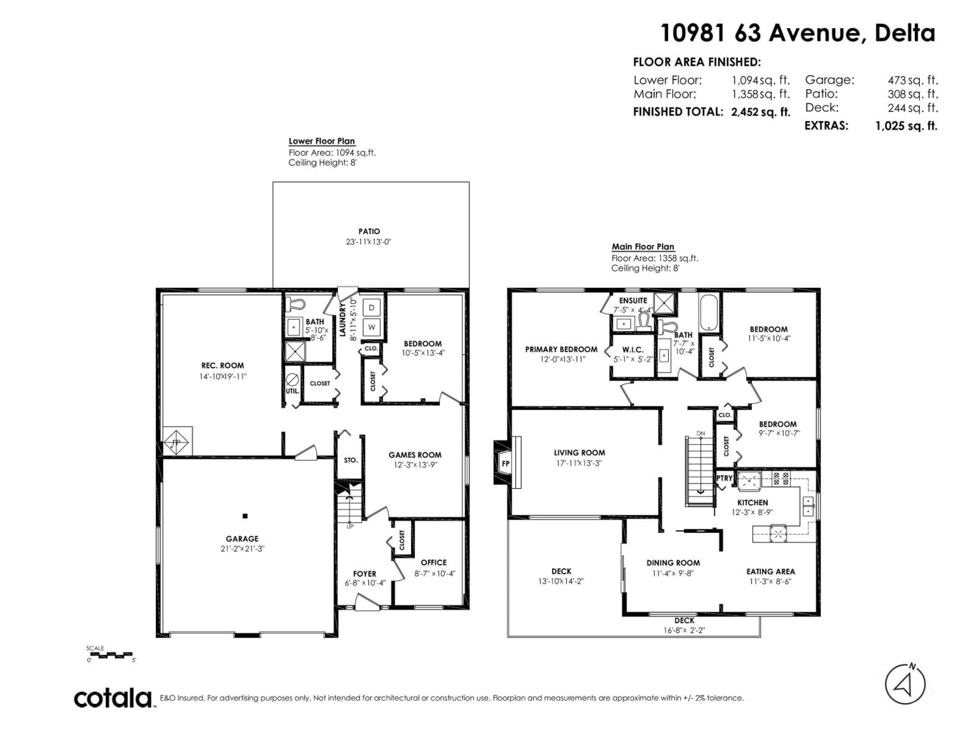 Floor plan for 10981 63 AVENUE, Delta British Columbia V4E3B4