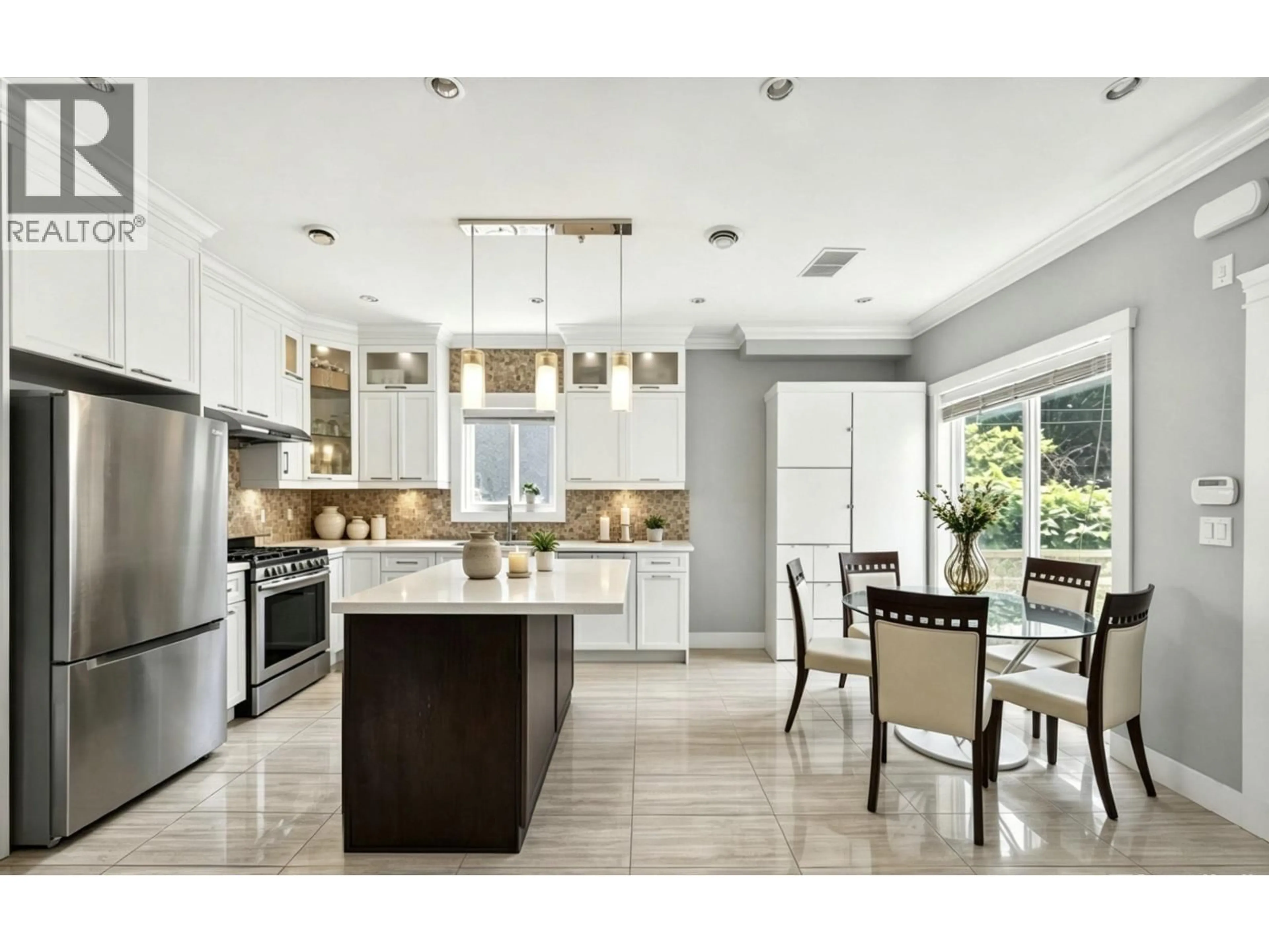 Contemporary kitchen, ceramic/tile floor for 3034 KINGS AVENUE, Vancouver British Columbia V5R4T2