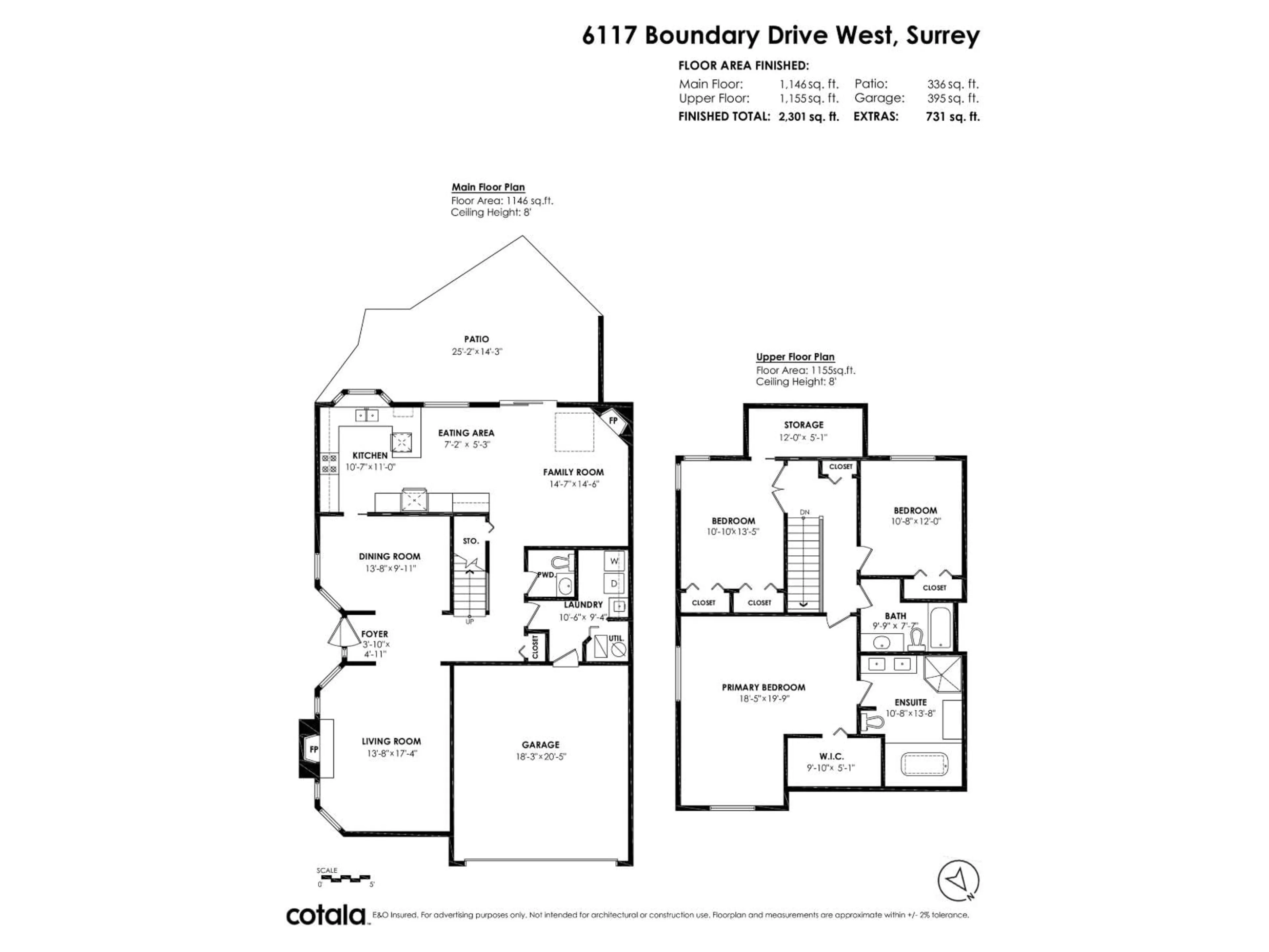 Floor plan for 6117 BOUNDARY DRIVE WEST, Surrey British Columbia V3X2A5