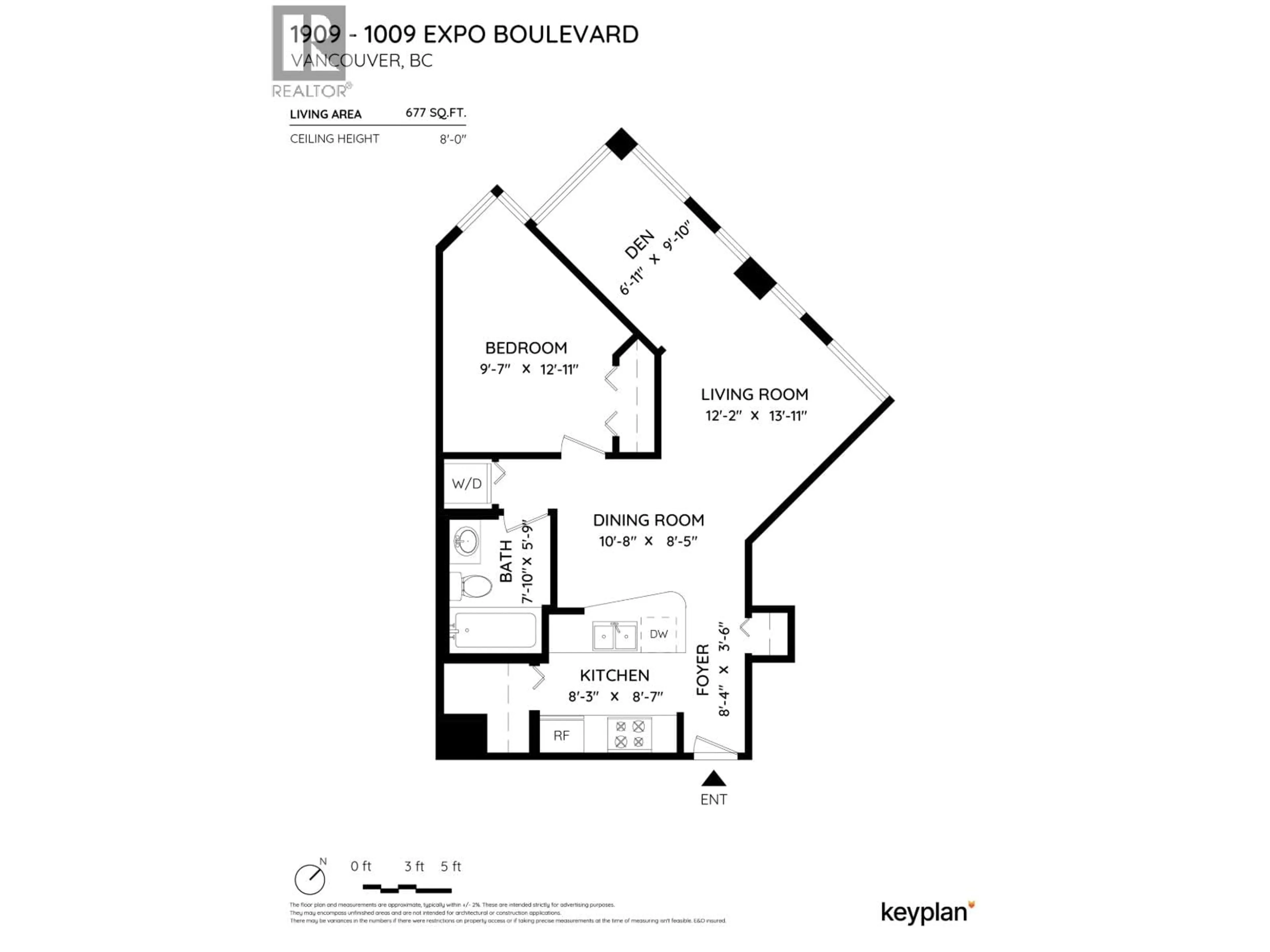 Floor plan for 1909 - 1009 EXPO BOULEVARD, Vancouver British Columbia V6Z2V9