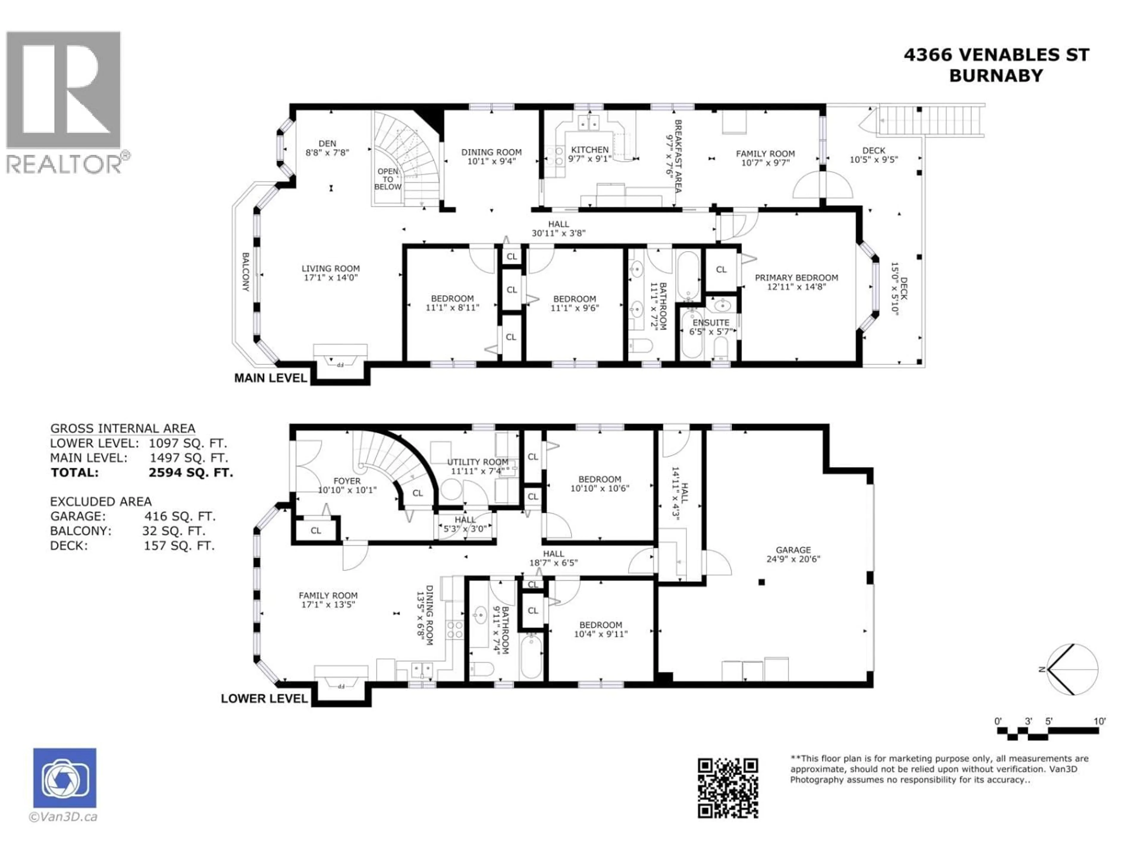 Floor plan for 4366 VENABLES STREET, Burnaby British Columbia V5C3A2