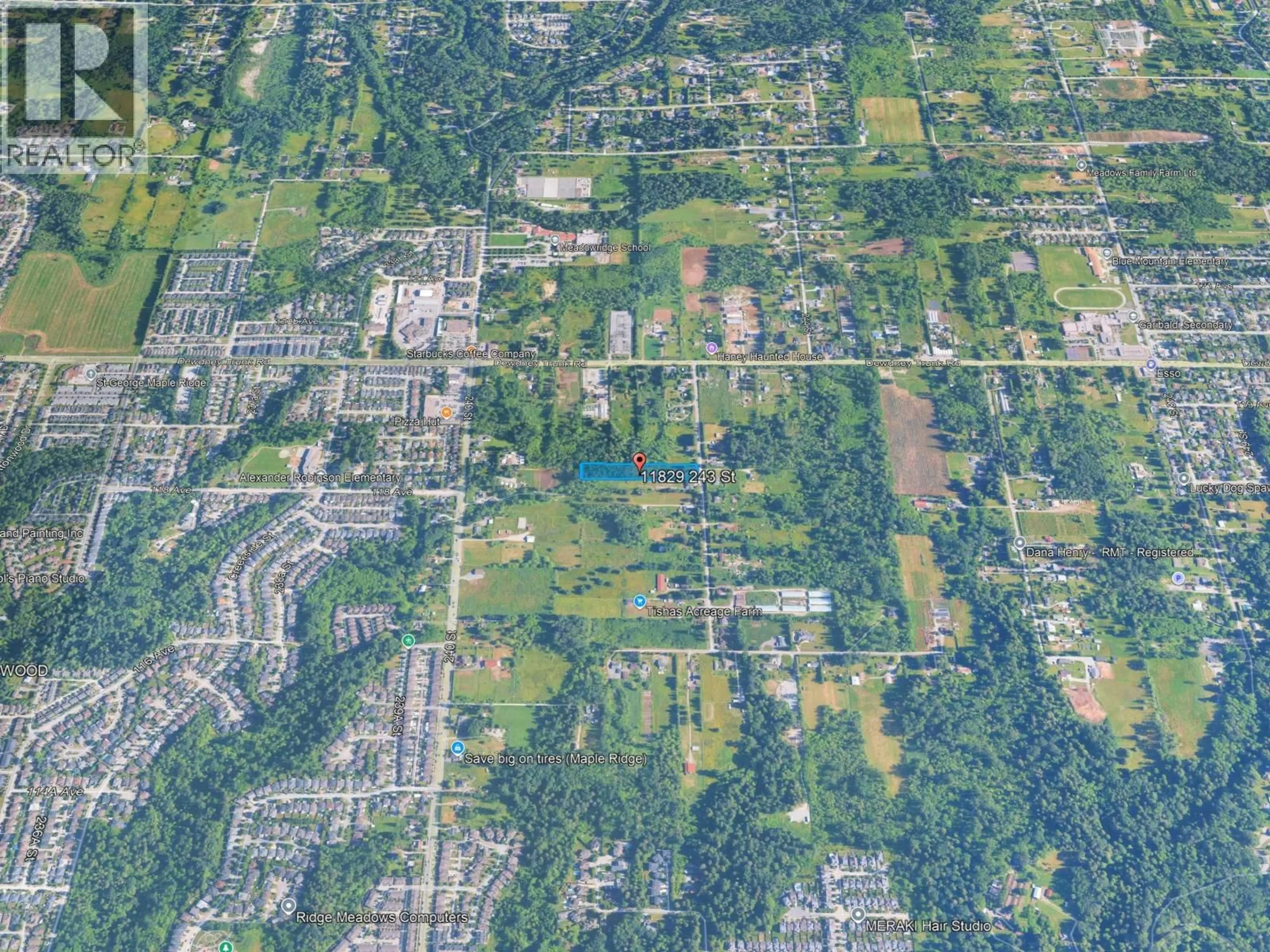 Picture of a map for 11829 243RD STREET, Maple Ridge British Columbia V4R1L9