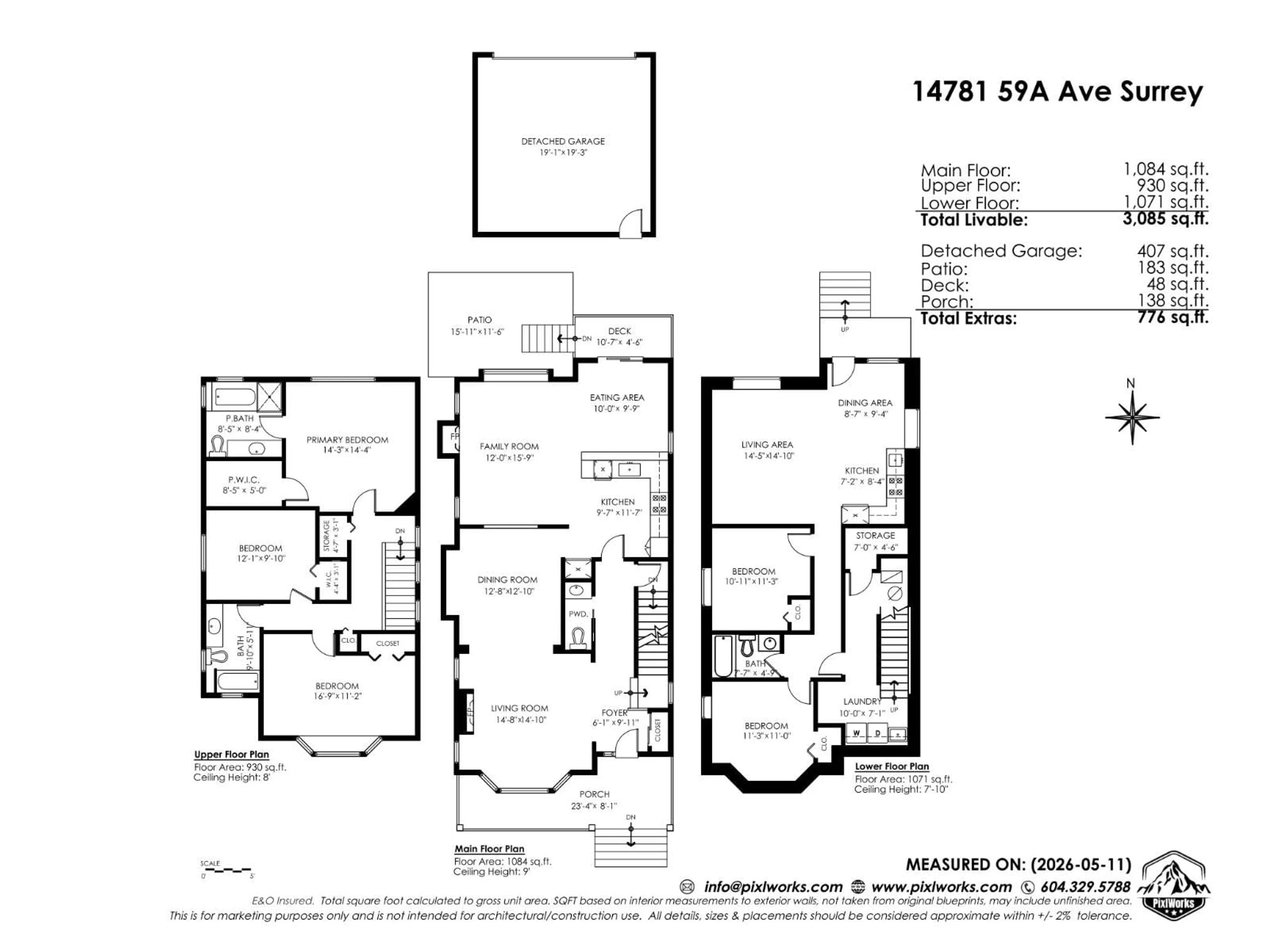 Floor plan for 14781 59A AVENUE, Surrey British Columbia V3S0R6