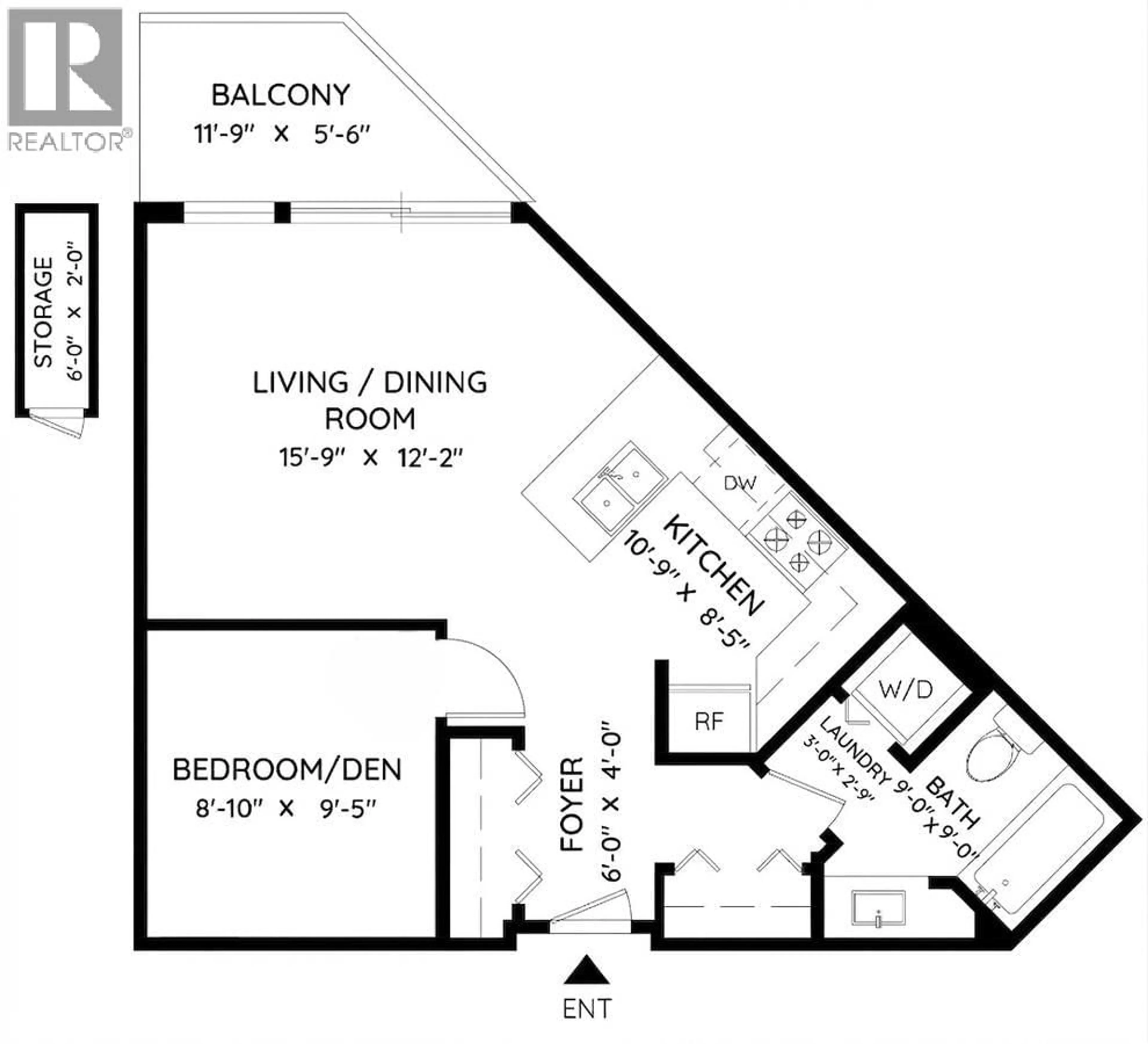 Floor plan for 405 - 5889 IRMIN STREET, Burnaby British Columbia V5J0C1