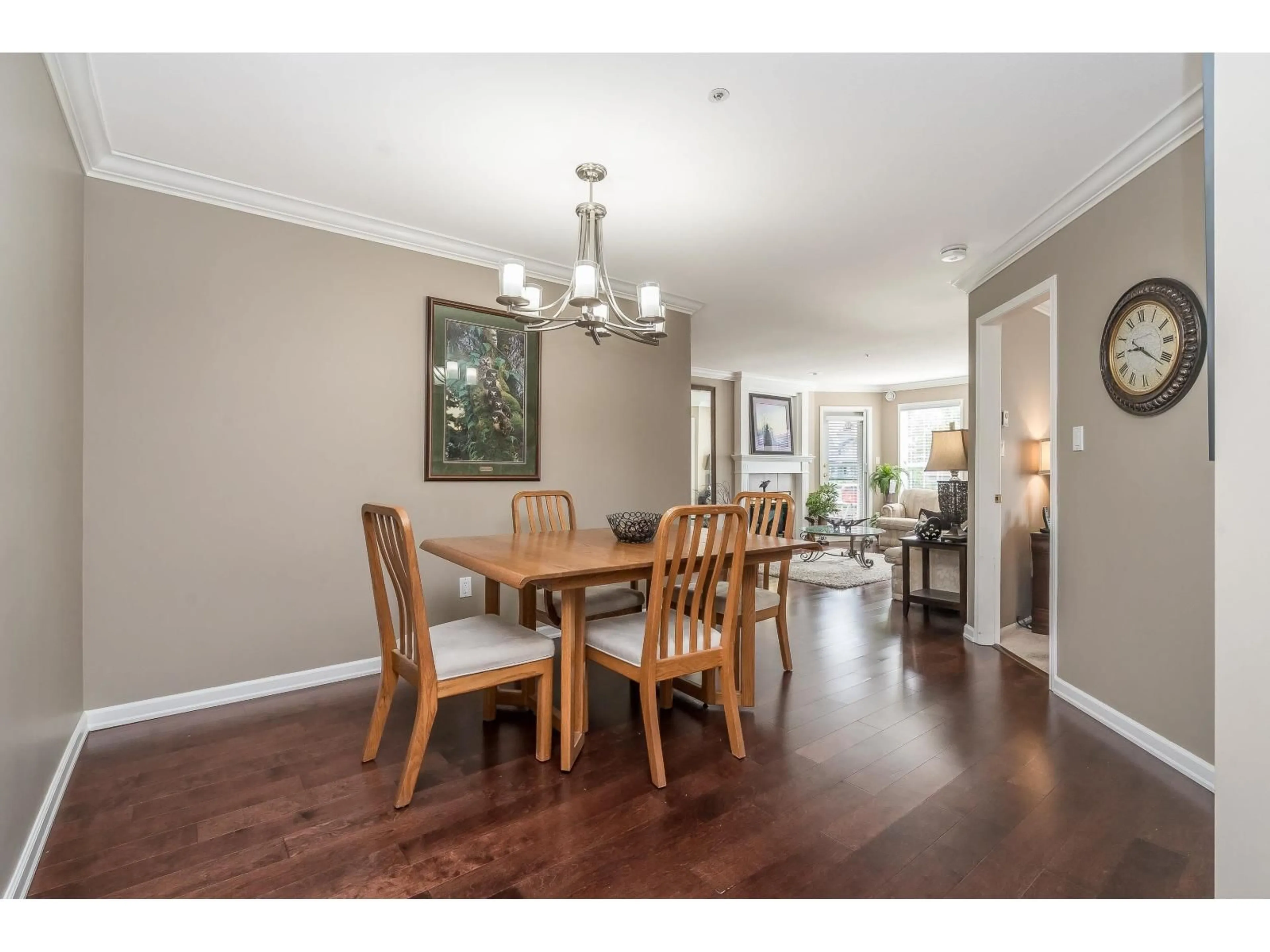 Dining room, wood/laminate floor for 409 - 1576 MERKLIN STREET, White Rock British Columbia V4B5K2