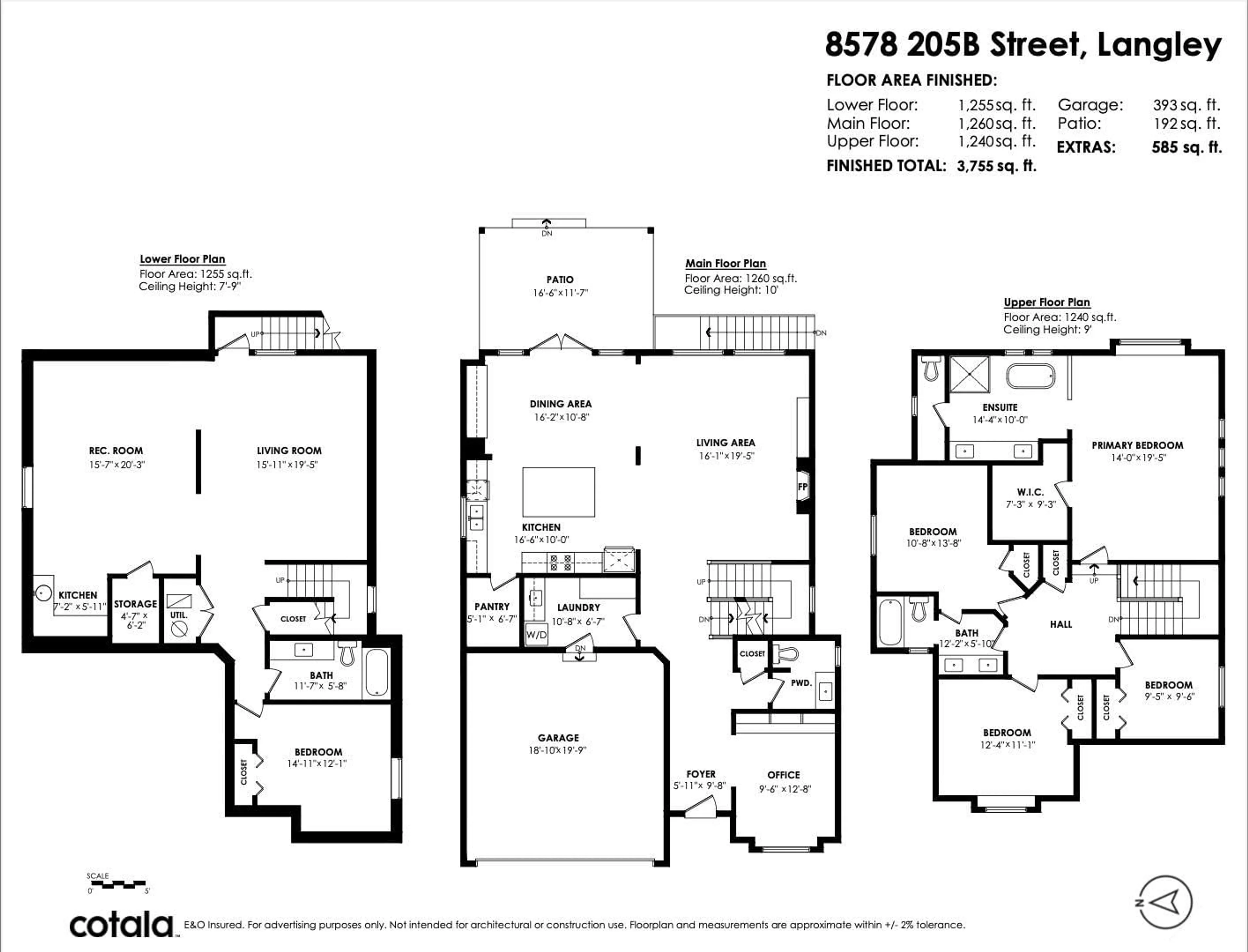 Floor plan for 8578 205B STREET, Langley British Columbia V2Y0P6