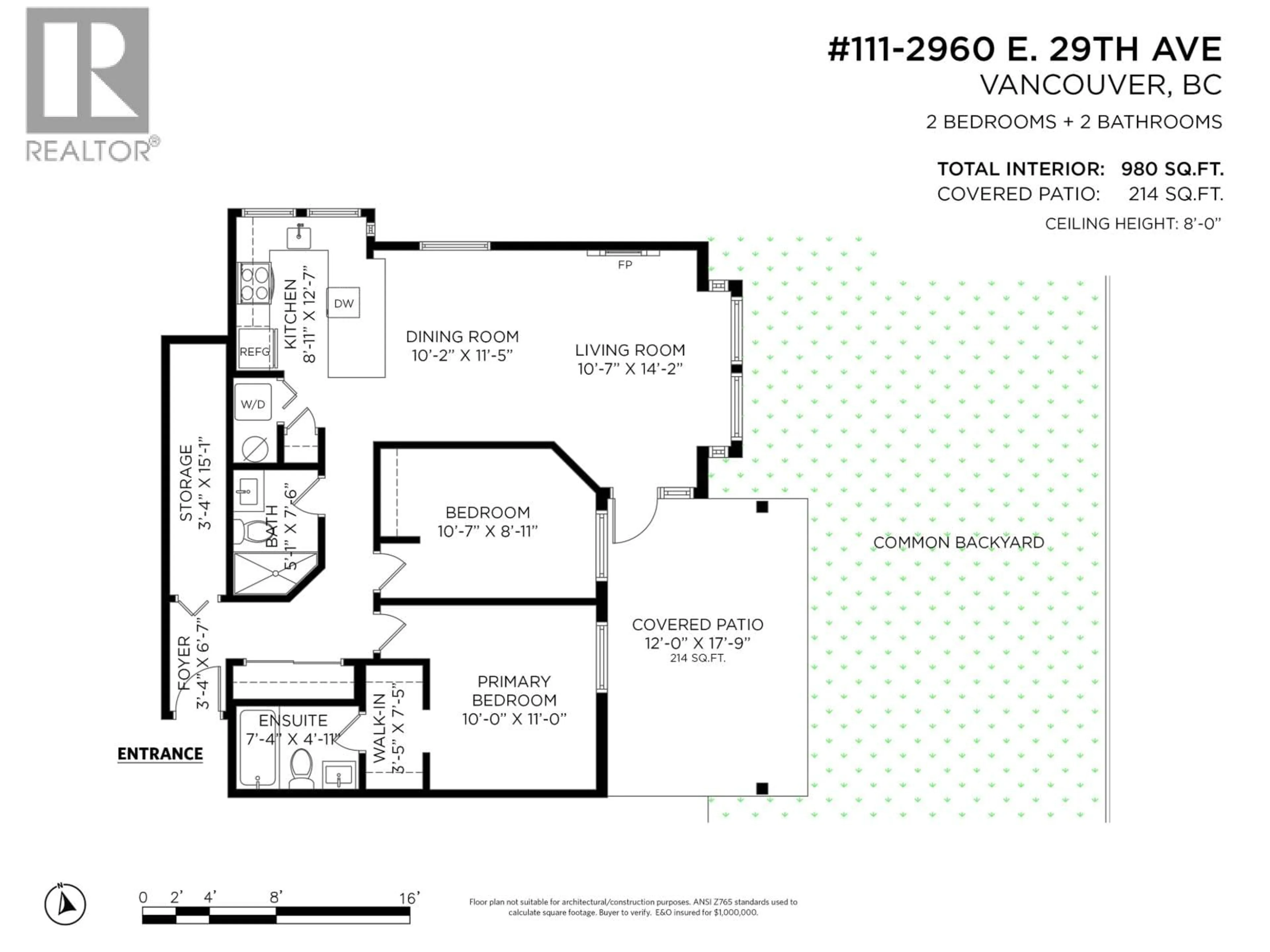 Floor plan for 111 - 2960 29TH AVENUE, Vancouver British Columbia V5R5Z5