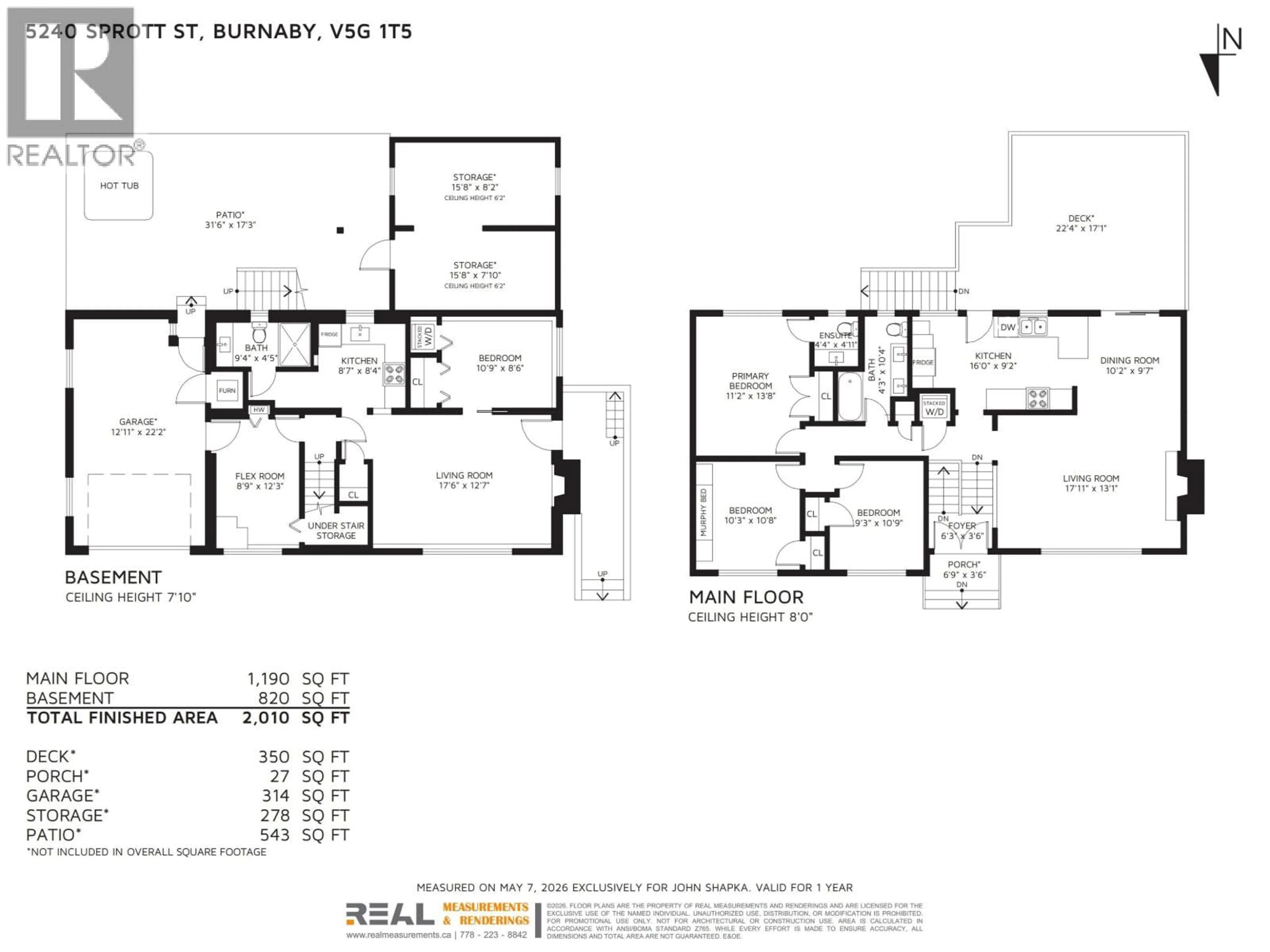 Floor plan for 5240 SPROTT STREET, Burnaby British Columbia V5G1T5