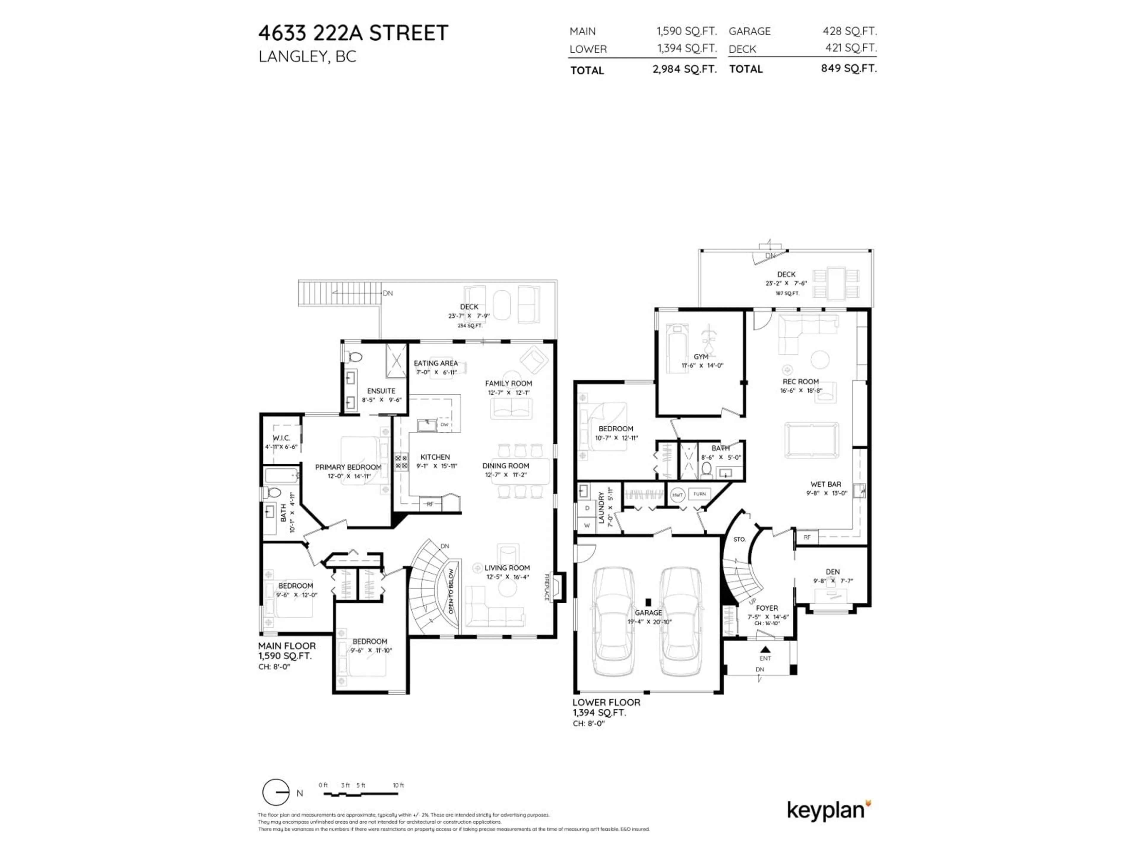 Floor plan for 4633 222A STREET, Langley British Columbia V2Z1M4