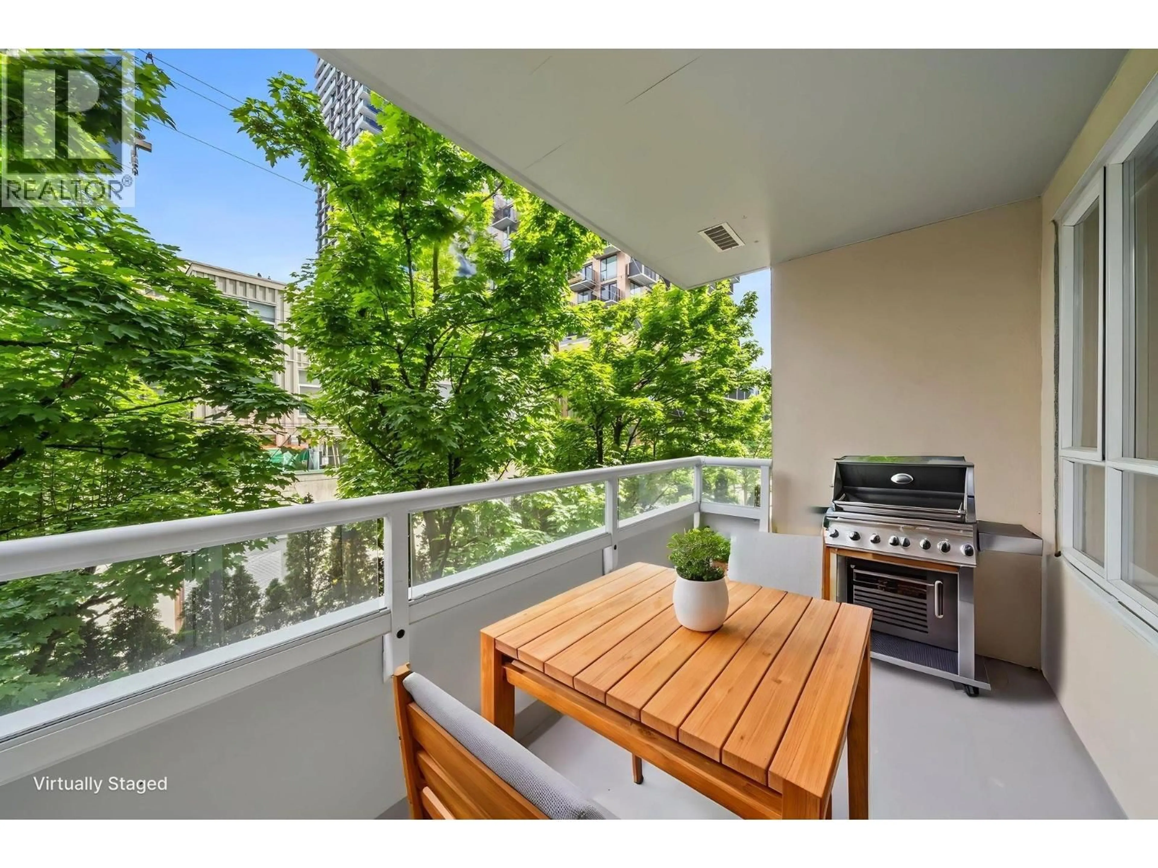 Balcony in the apartment, city buildings view from balcony for 311 - 3489 ASCOT PLACE, Vancouver British Columbia V5R6B6