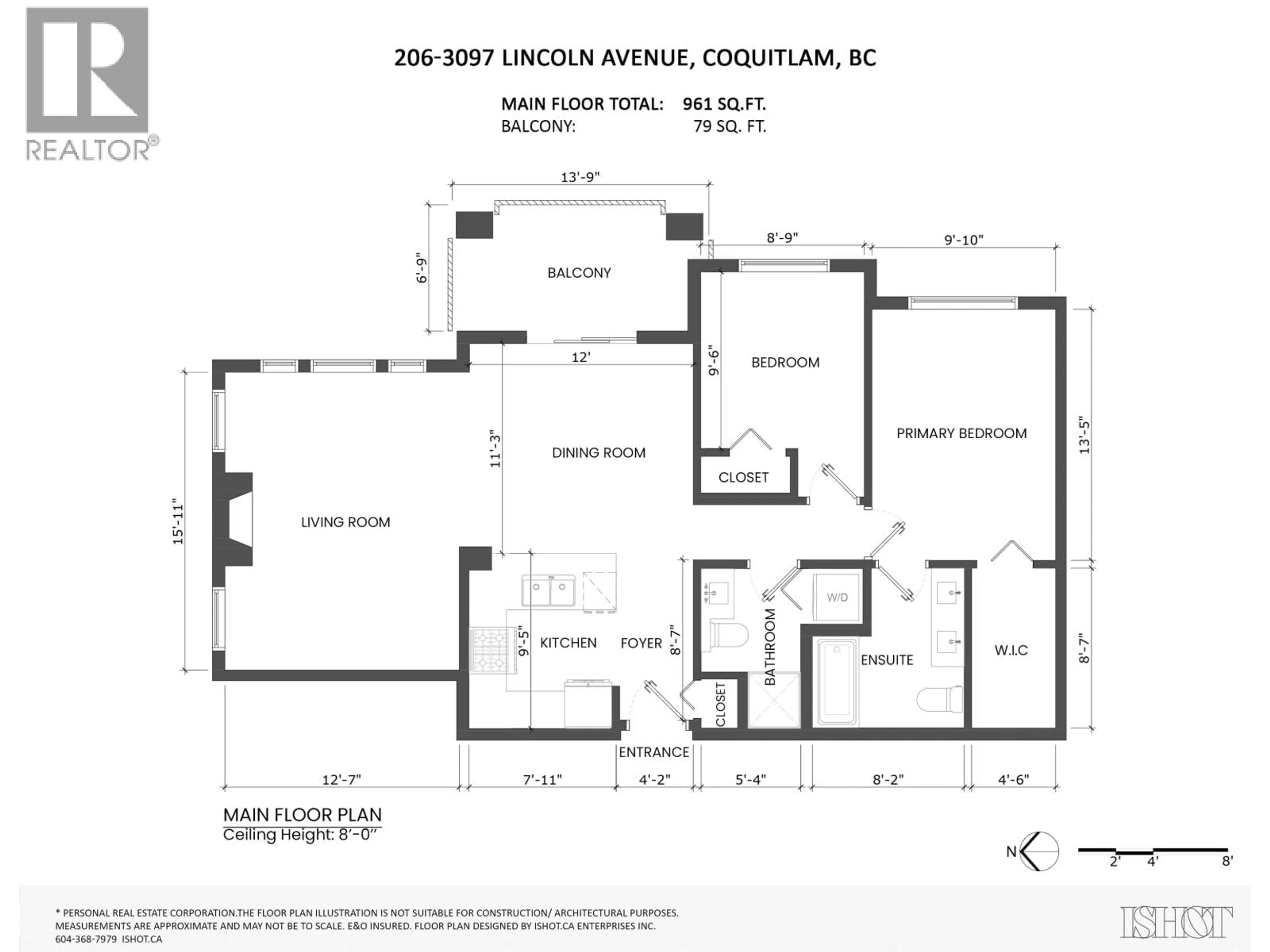 Floor plan for 206 - 3097 LINCOLN AVENUE, Coquitlam British Columbia V3B0E3