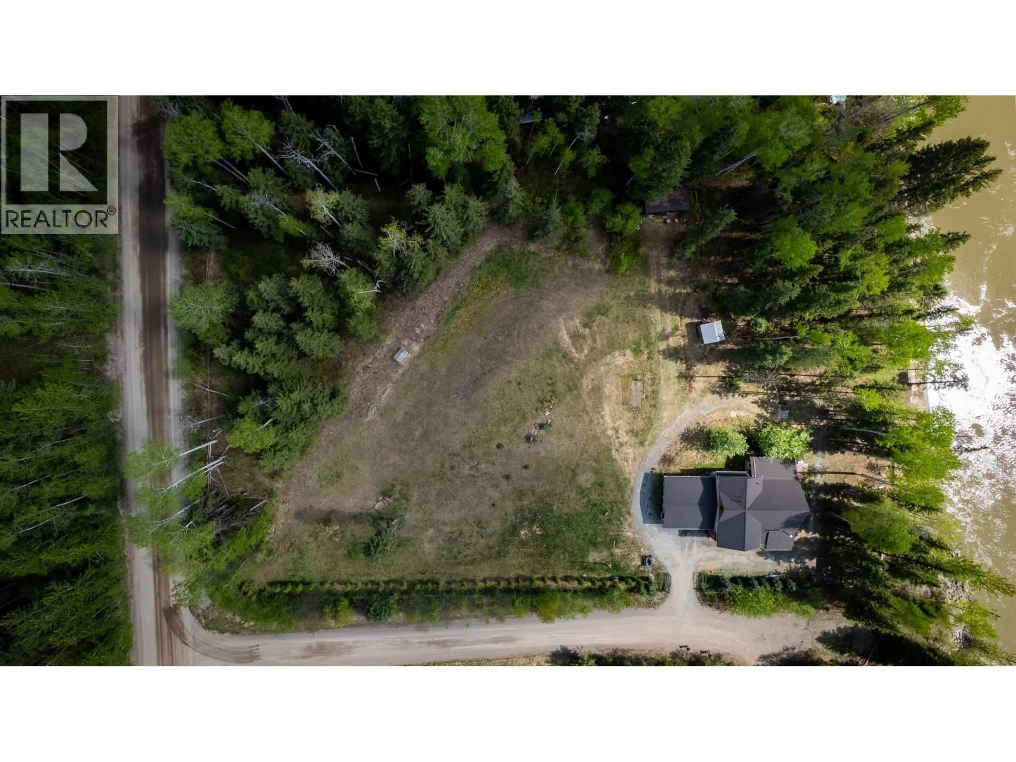 A pic from outside/outdoor area/front of a property/back of a property/a pic from drone, forest/trees view for 2361 ESTATE ROAD, Prince George British Columbia V2K5R9