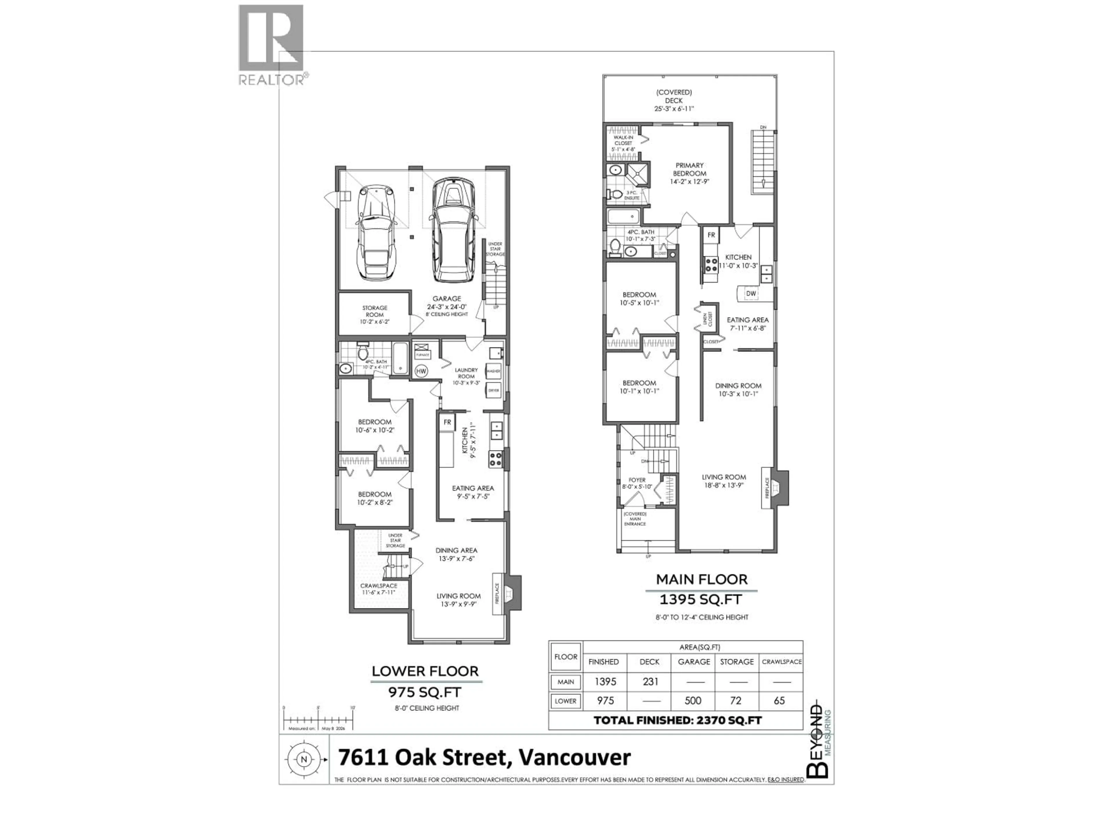 Floor plan for 7611 OAK STREET, Vancouver British Columbia V6P4A4