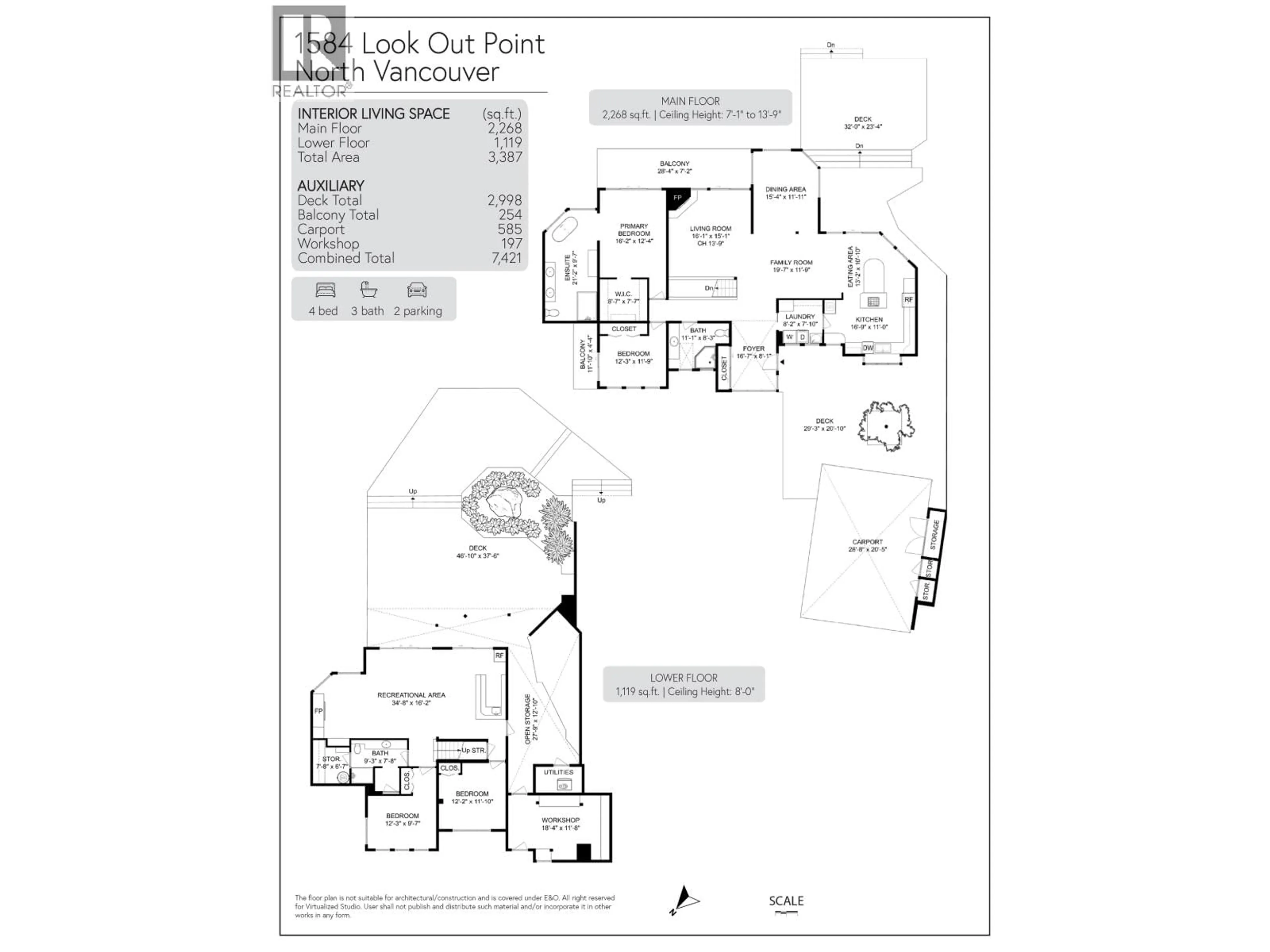 Floor plan for 1584 LOOK OUT POINT, North Vancouver British Columbia V7G1X9