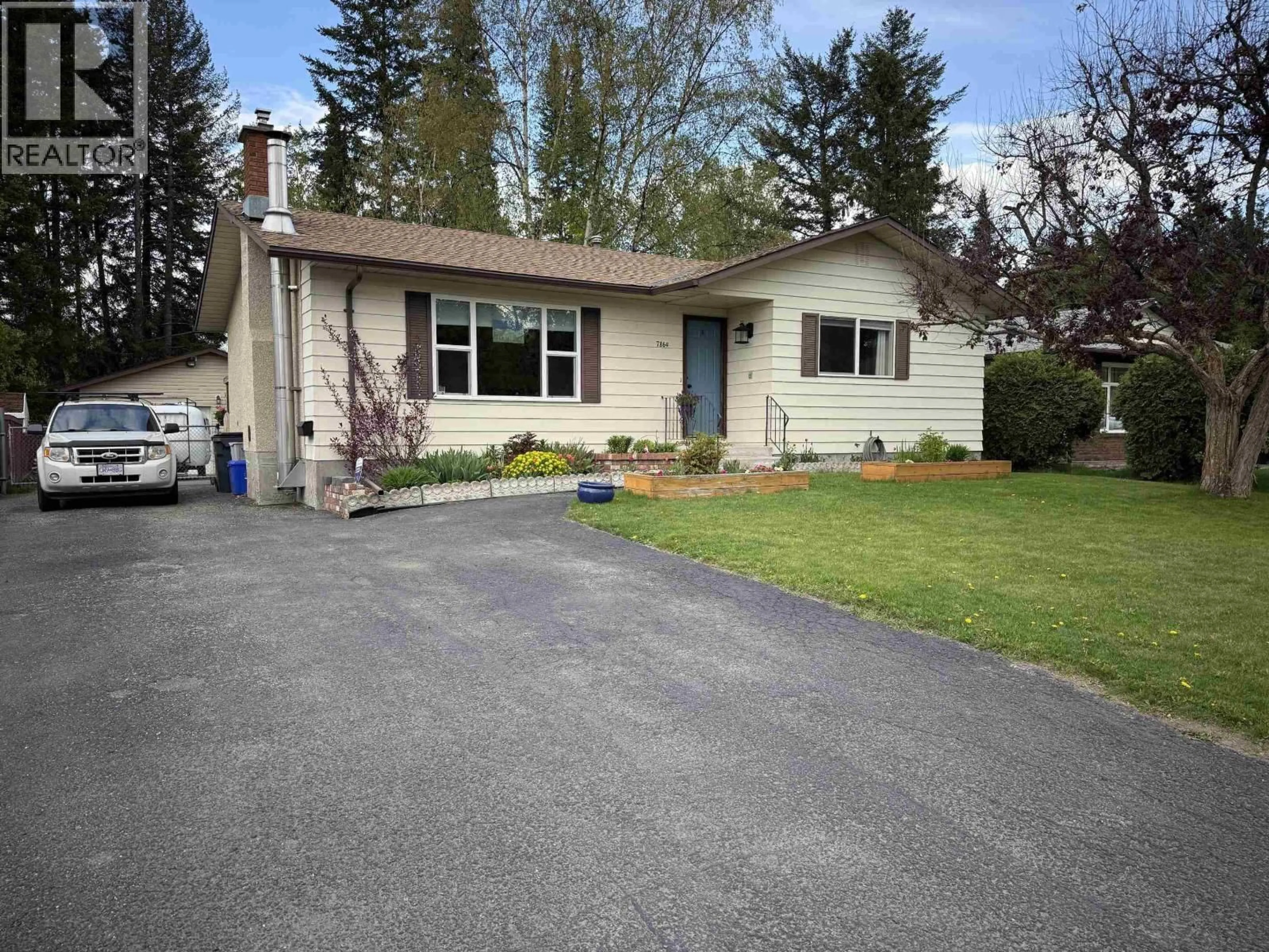 Home with vinyl exterior material, street for 7864 LOYOLA CRESCENT, Prince George British Columbia V2M3V2