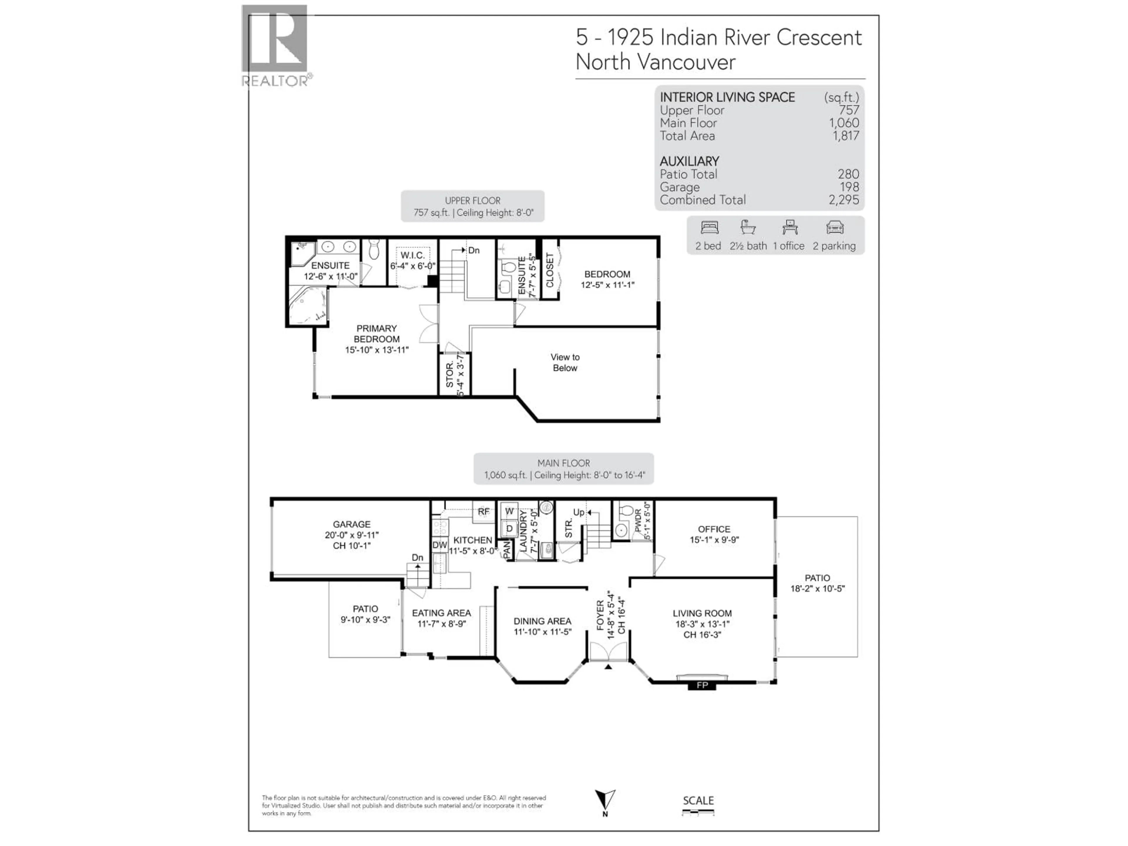 Floor plan for 5 - 1925 INDIAN RIVER CRESCENT, North Vancouver British Columbia V7G2P7