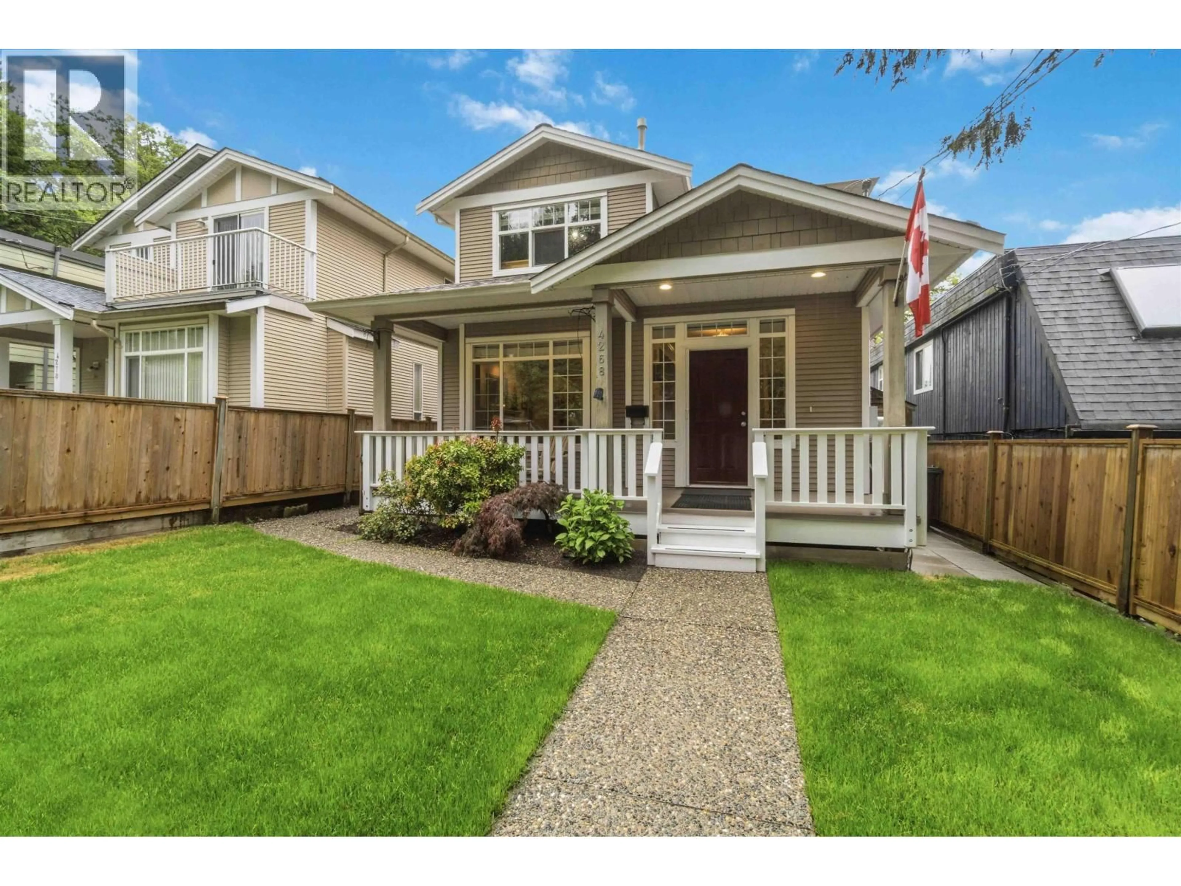 Home with vinyl exterior material, street for 4268 HOSKINS ROAD, North Vancouver British Columbia V7K2P6