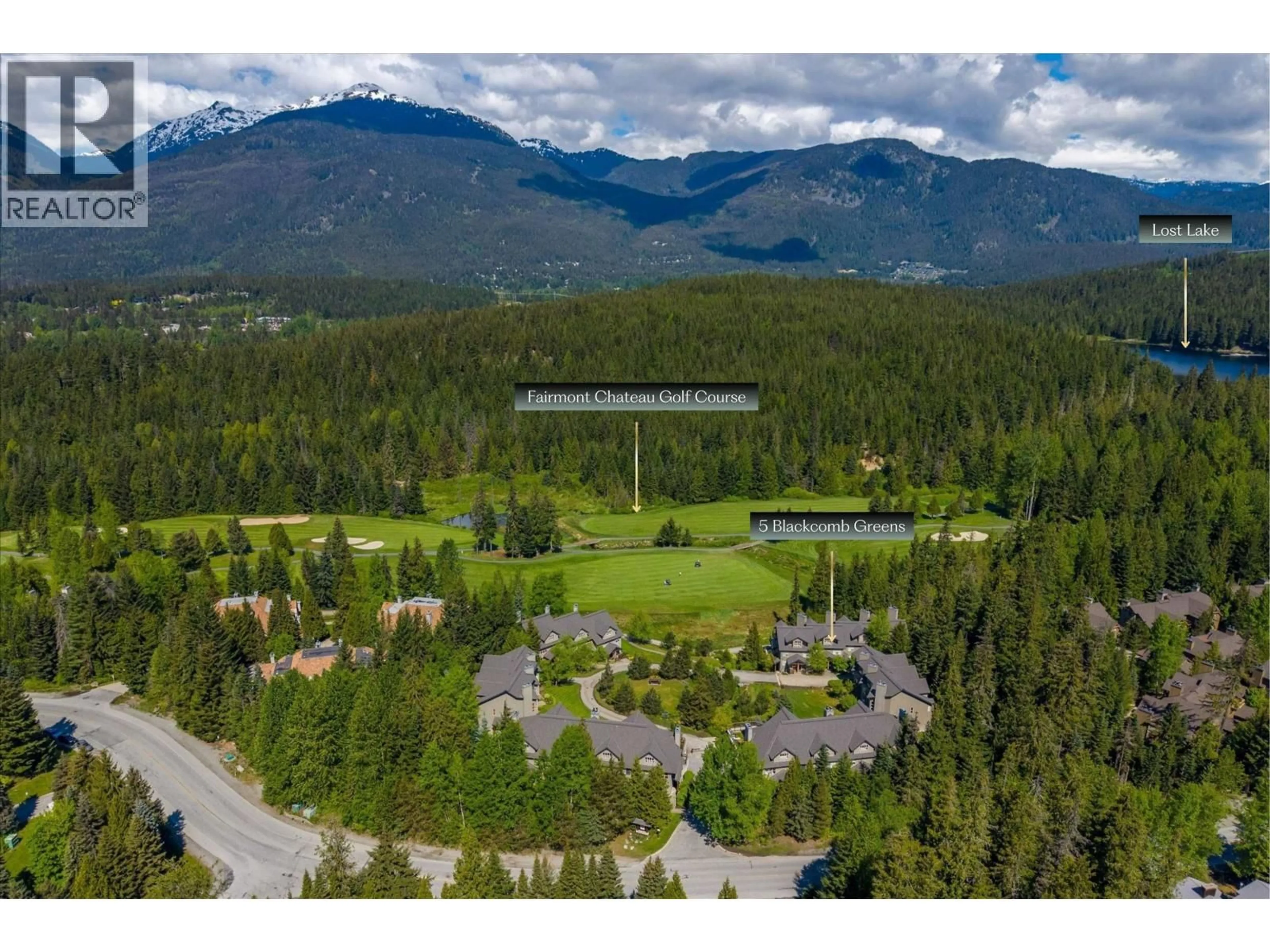 A pic from outside/outdoor area/front of a property/back of a property/a pic from drone, mountain view for 5 - 4644 BLACKCOMB WAY, Whistler British Columbia V8E0H2