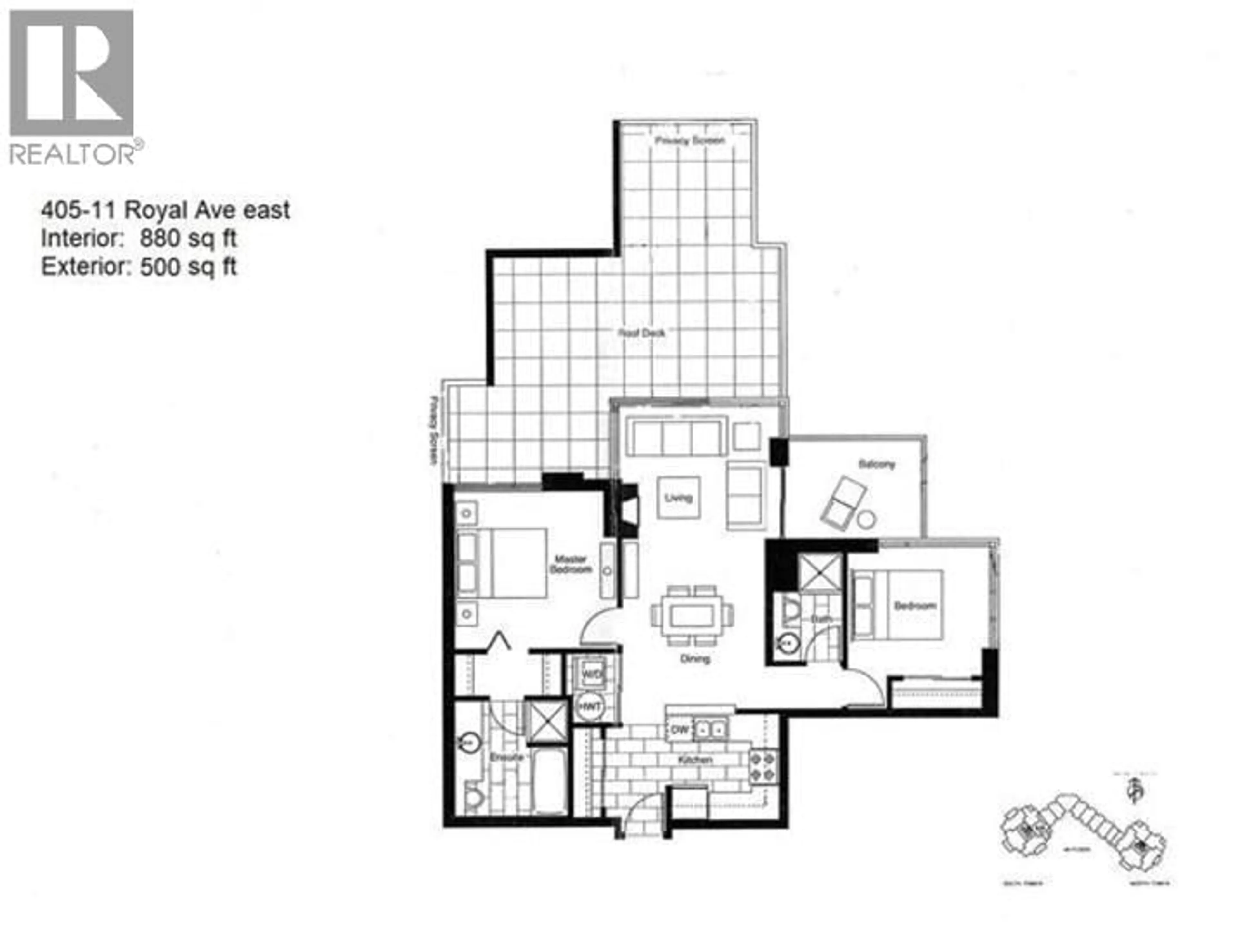 Floor plan for 405 - 11 ROYAL AVENUE, New Westminster British Columbia V3L0A8