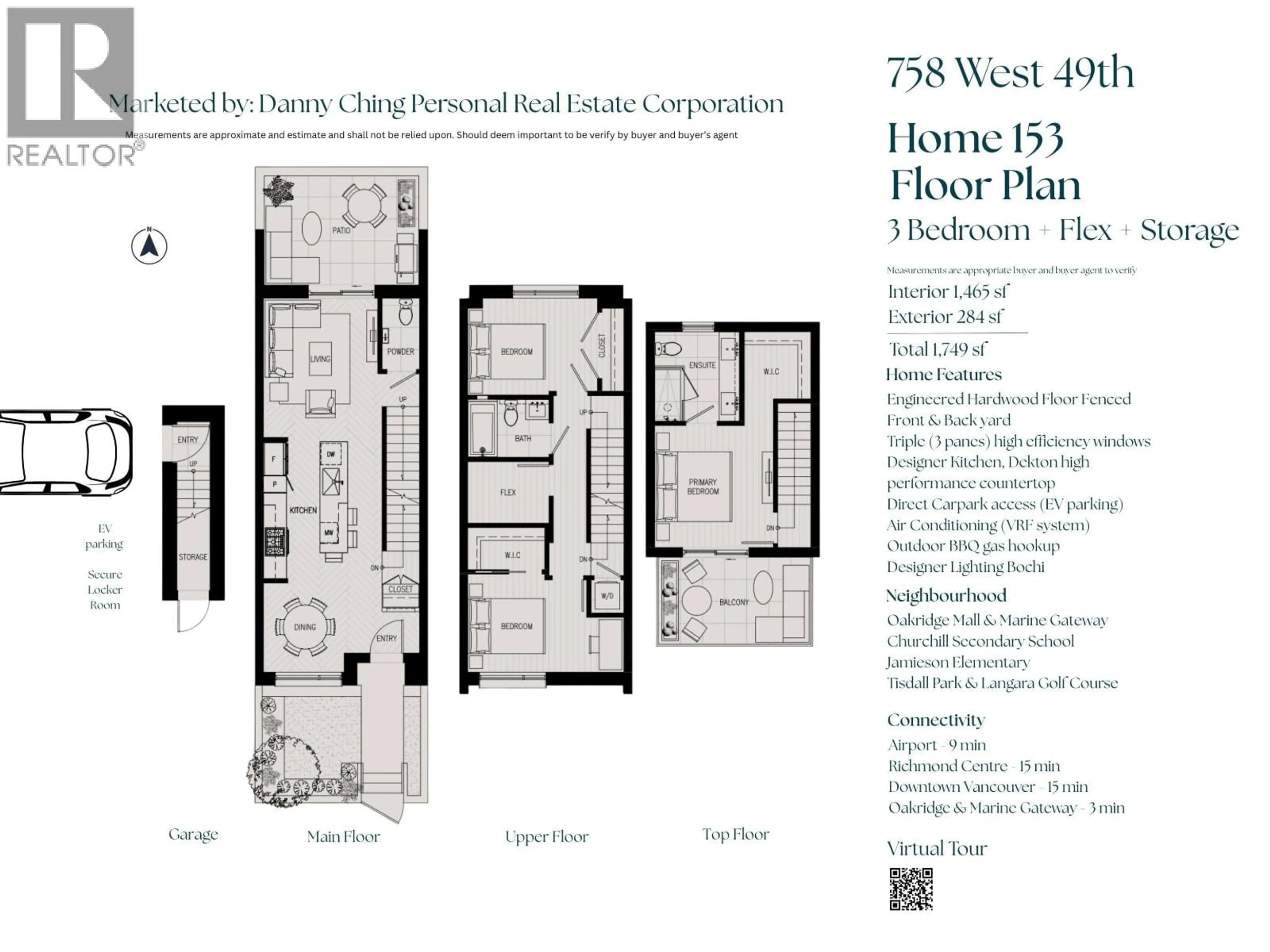 Floor plan for 153 - 785 49TH AVENUE, Vancouver British Columbia V5Z0A1