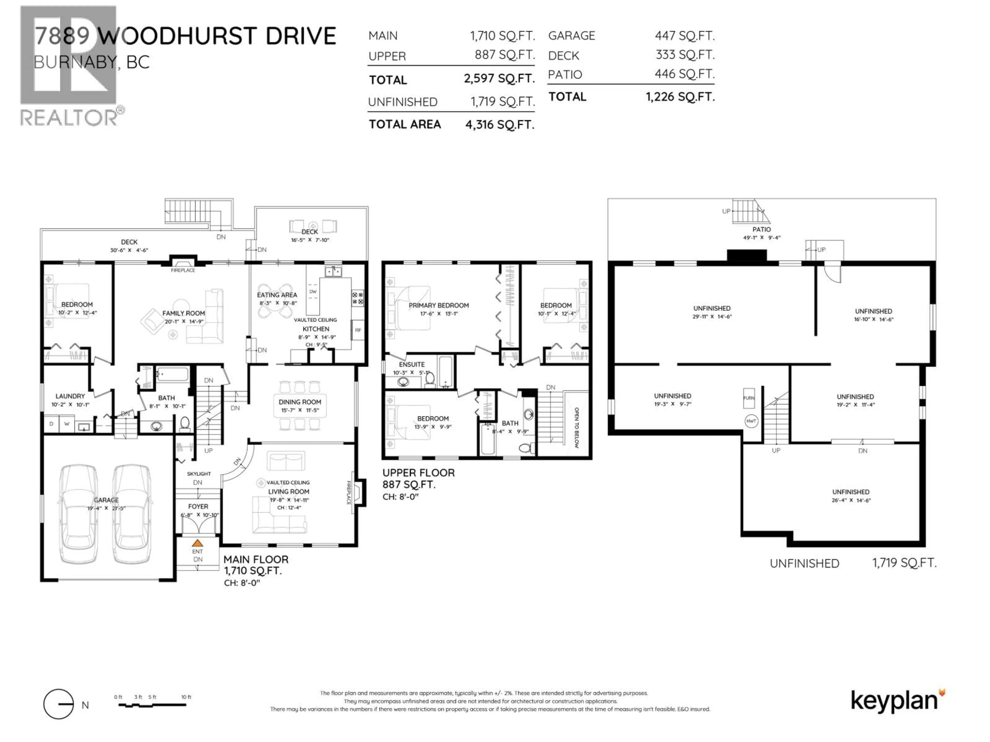 Floor plan for 7889 WOODHURST DRIVE, Burnaby British Columbia V5A4C4