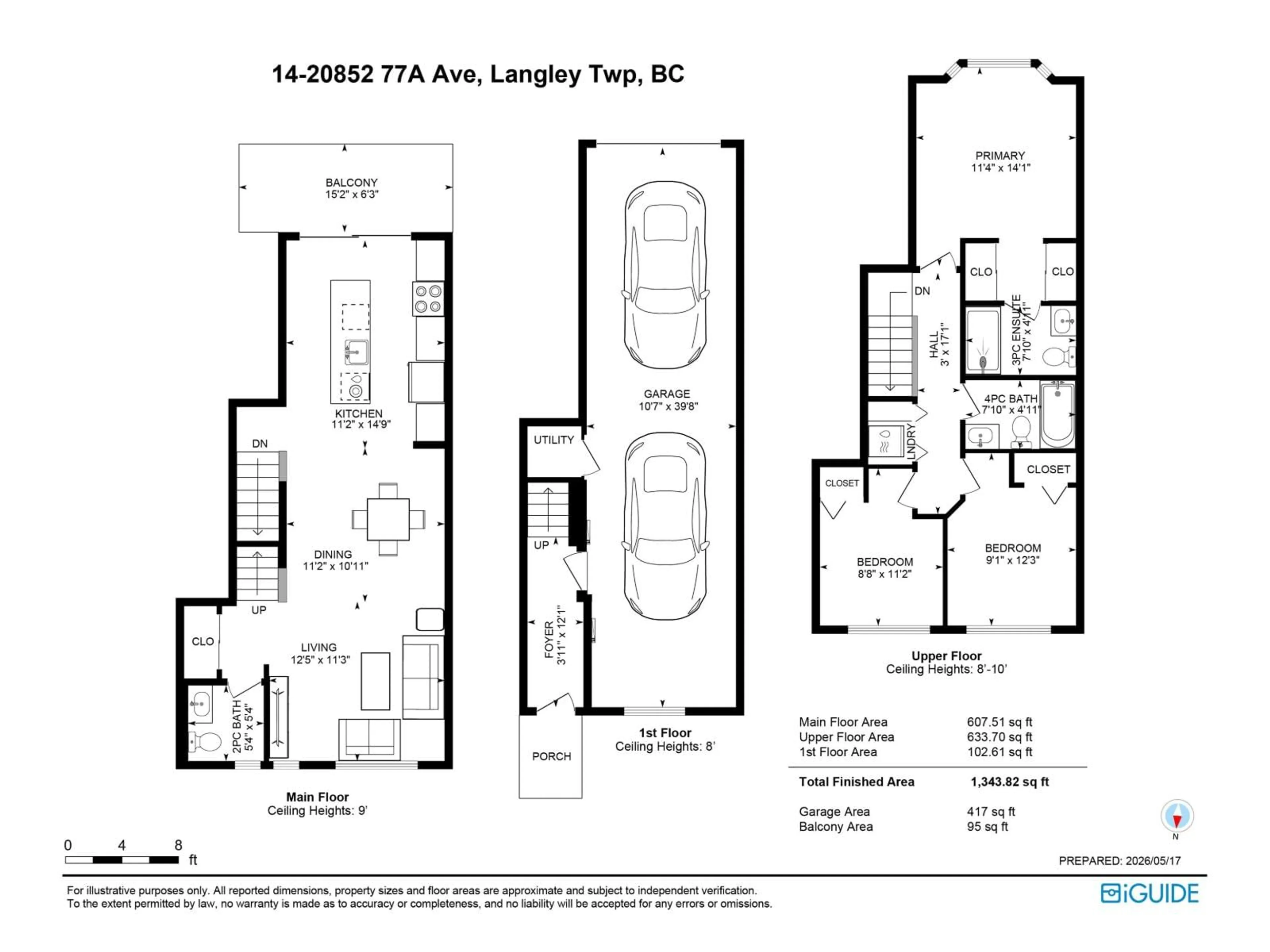 Floor plan for 14 - 20852 77A AVENUE, Langley British Columbia V2Y0R8