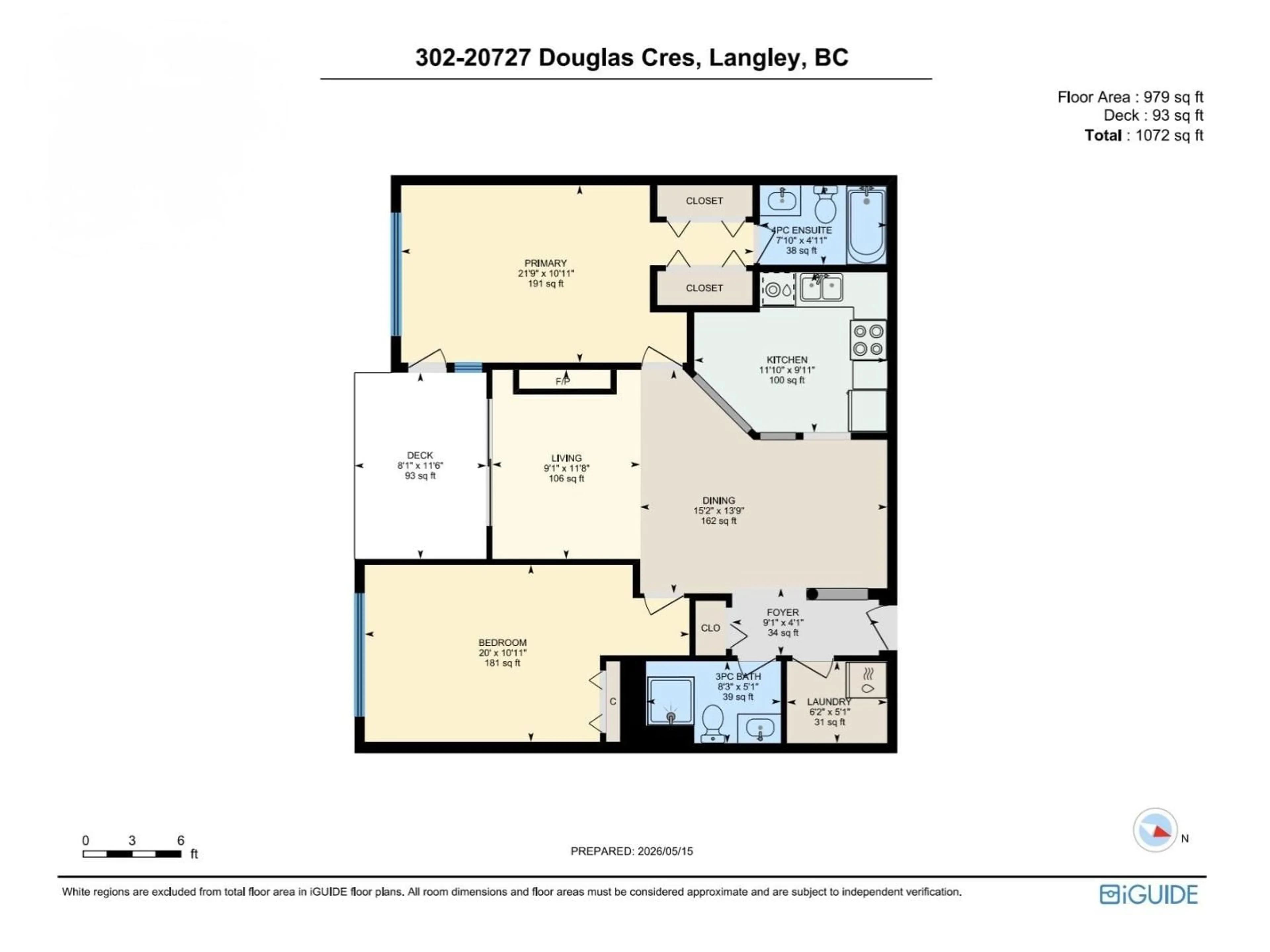 Floor plan for 302 - 20727 DOUGLAS CRESCENT, Langley British Columbia V3A4C1