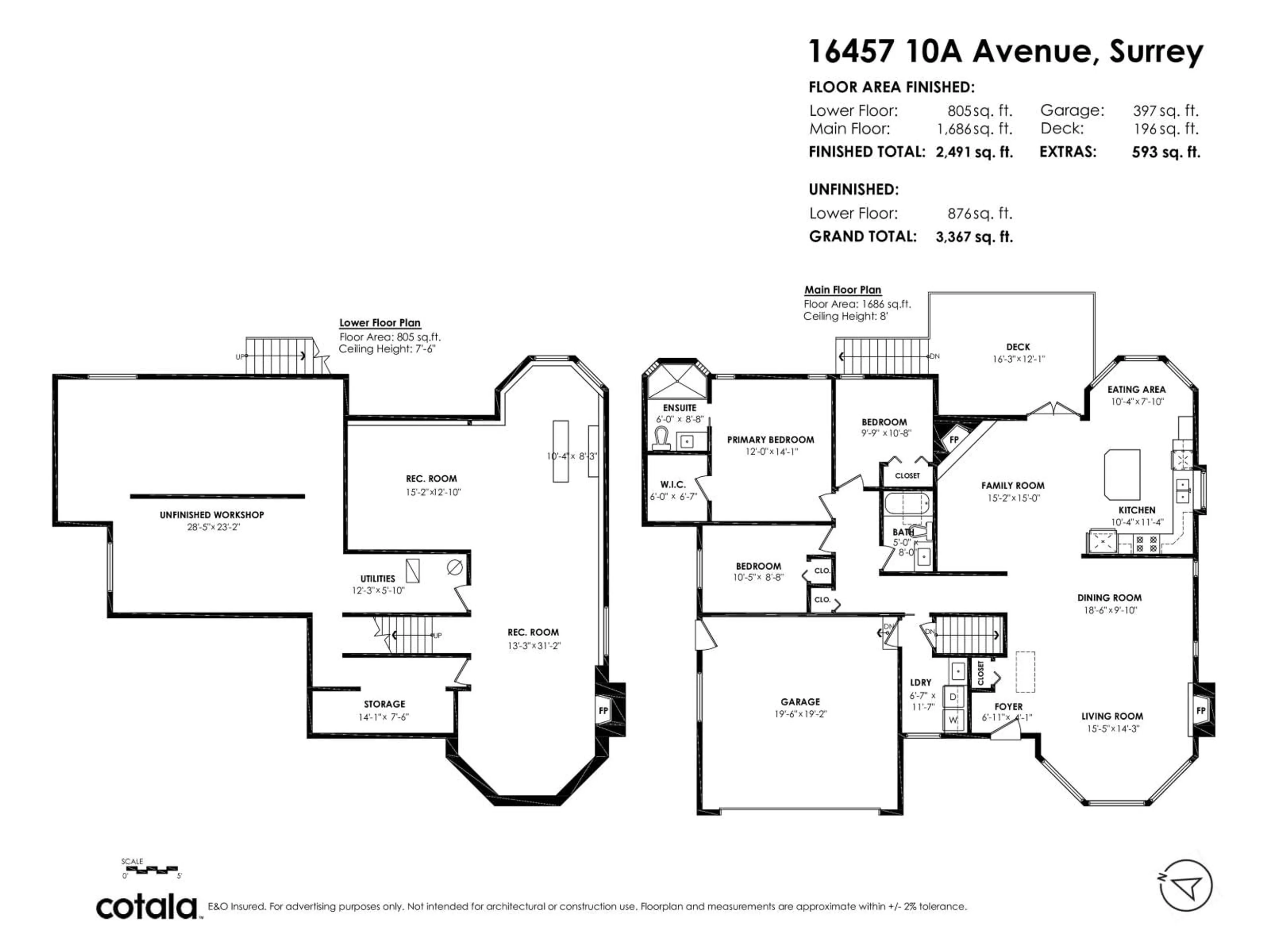 Floor plan for 16457 10A AVENUE, Surrey British Columbia V4A8R2