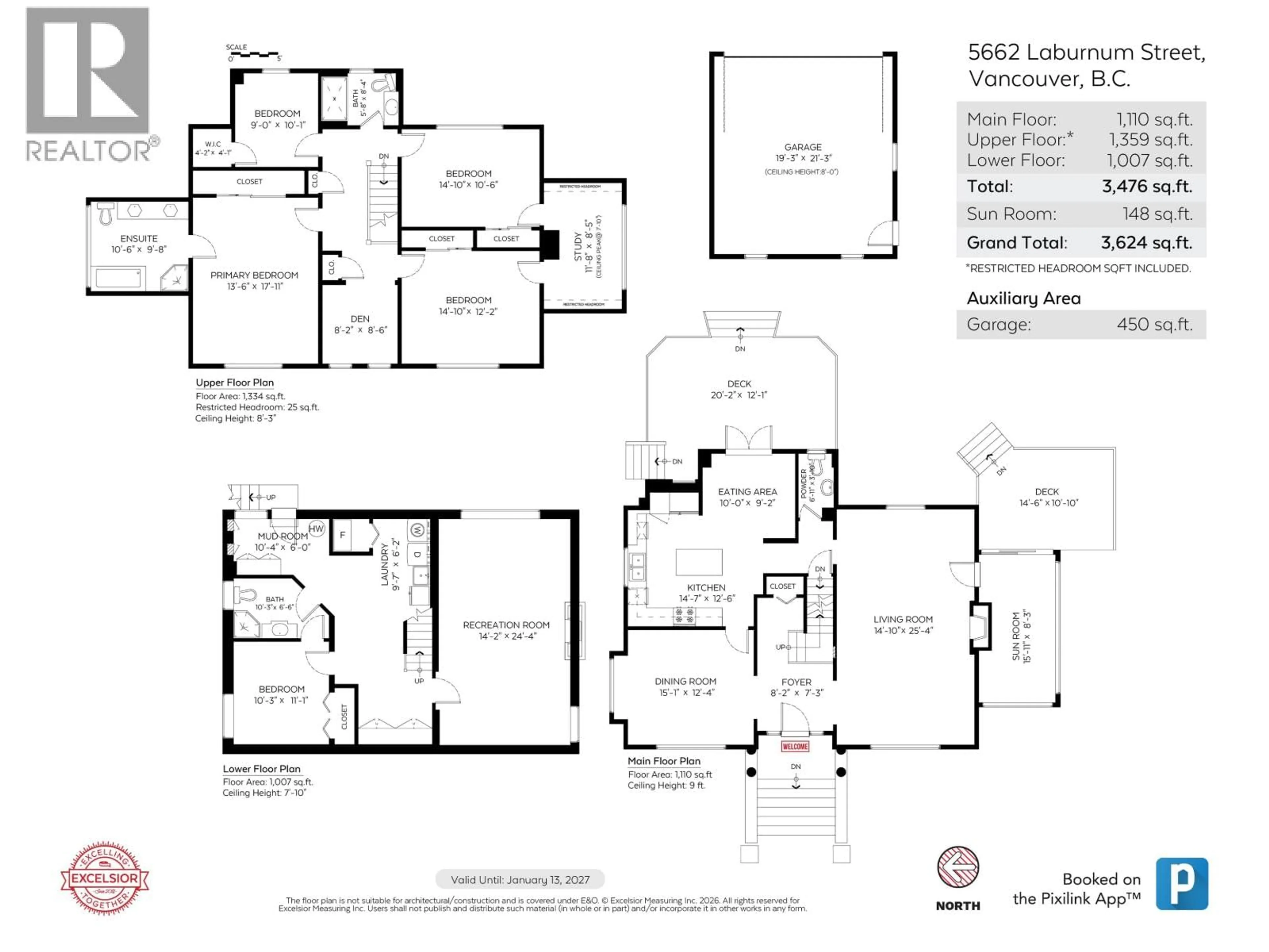 Floor plan for 5662 LABURNUM STREET, Vancouver British Columbia V6M3S8