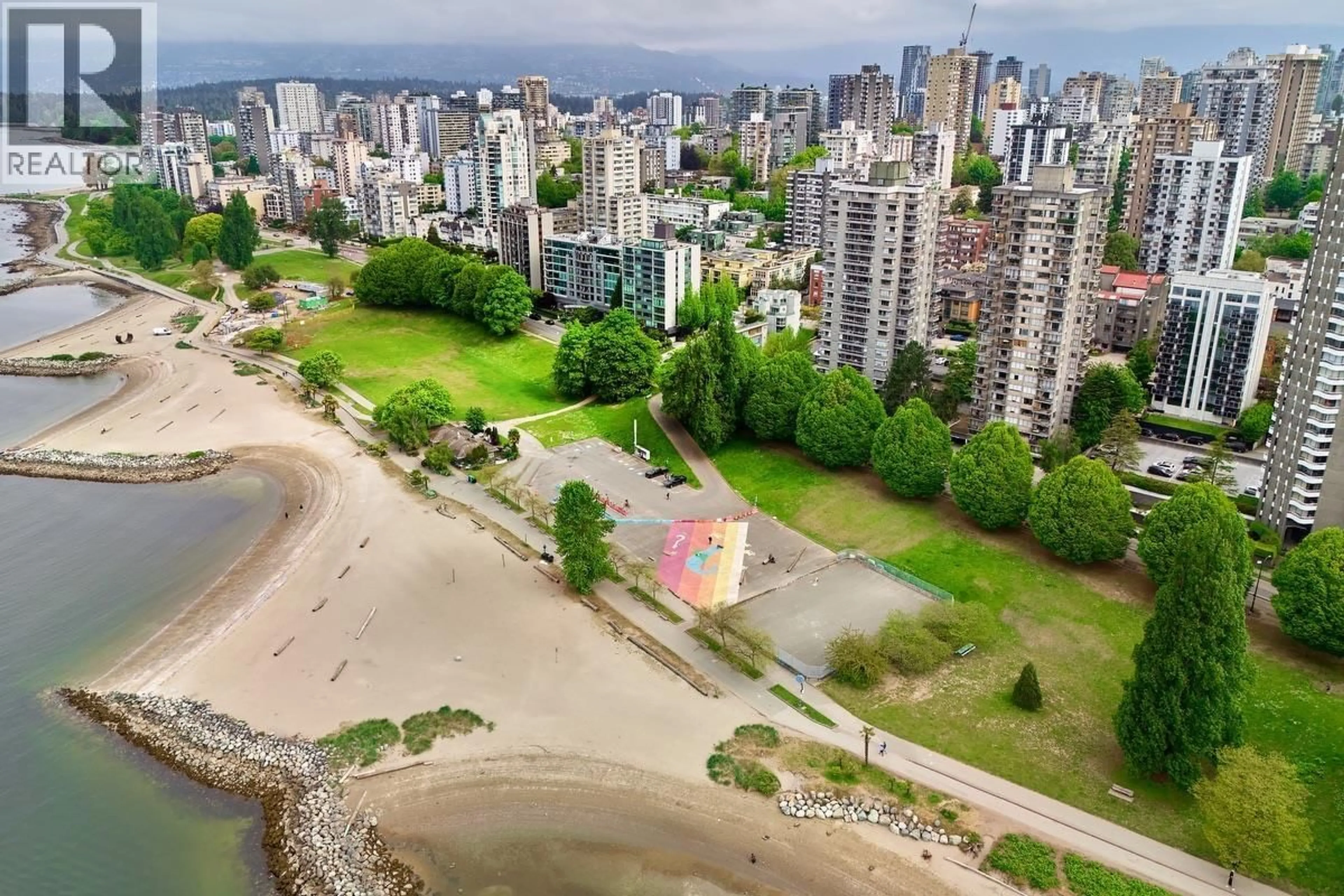 A pic from outside/outdoor area/front of a property/back of a property/a pic from drone, city buildings view from balcony for 307 - 1146 HARWOOD STREET, Vancouver British Columbia V6E3V1