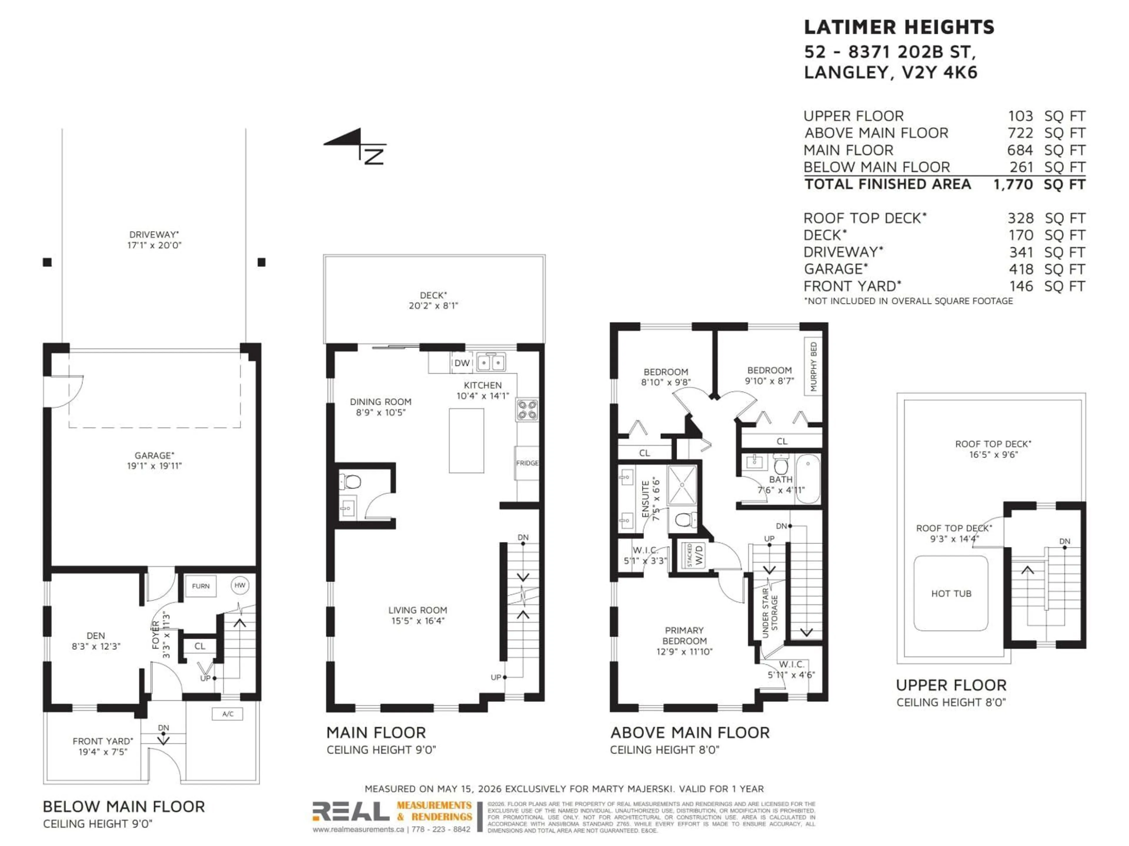 Floor plan for 52 - 8371 202B STREET, Langley British Columbia V2Y4K6