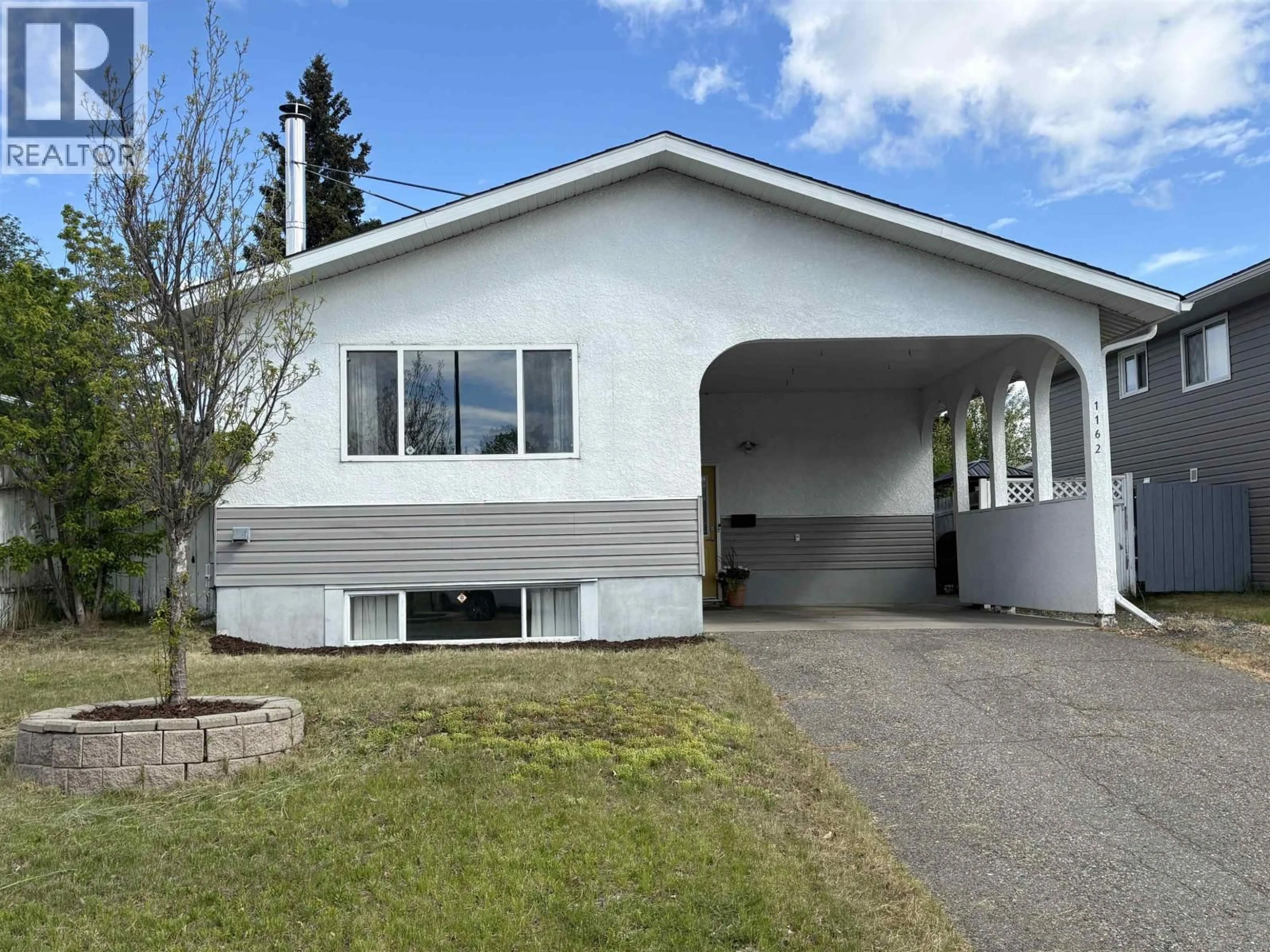 Home with vinyl exterior material, street for 1162 HANSARD CRESCENT, Prince George British Columbia V2N4K2