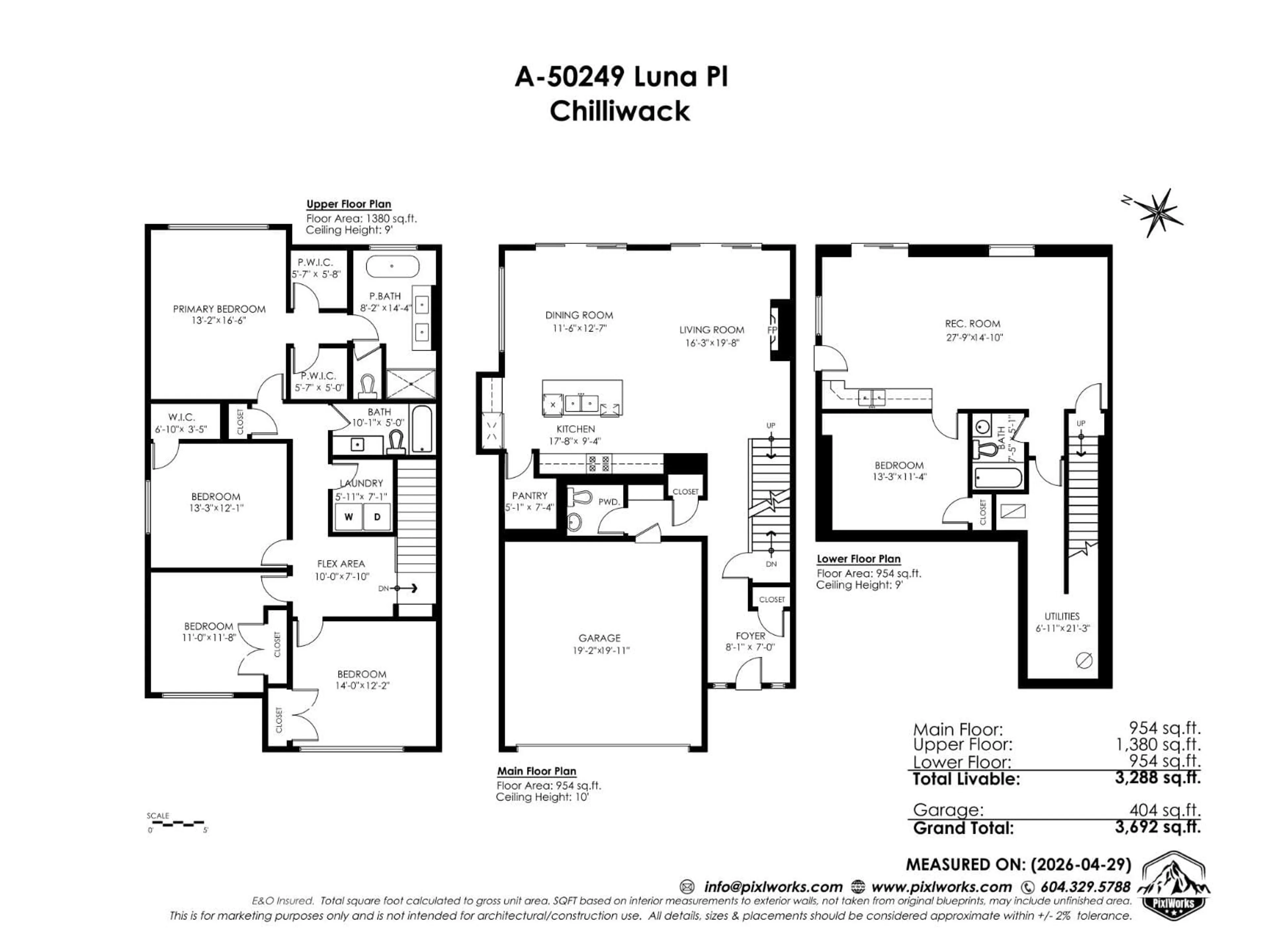 Floor plan for A - 50249 LUNA PLACE, Chilliwack British Columbia V4Z0E1