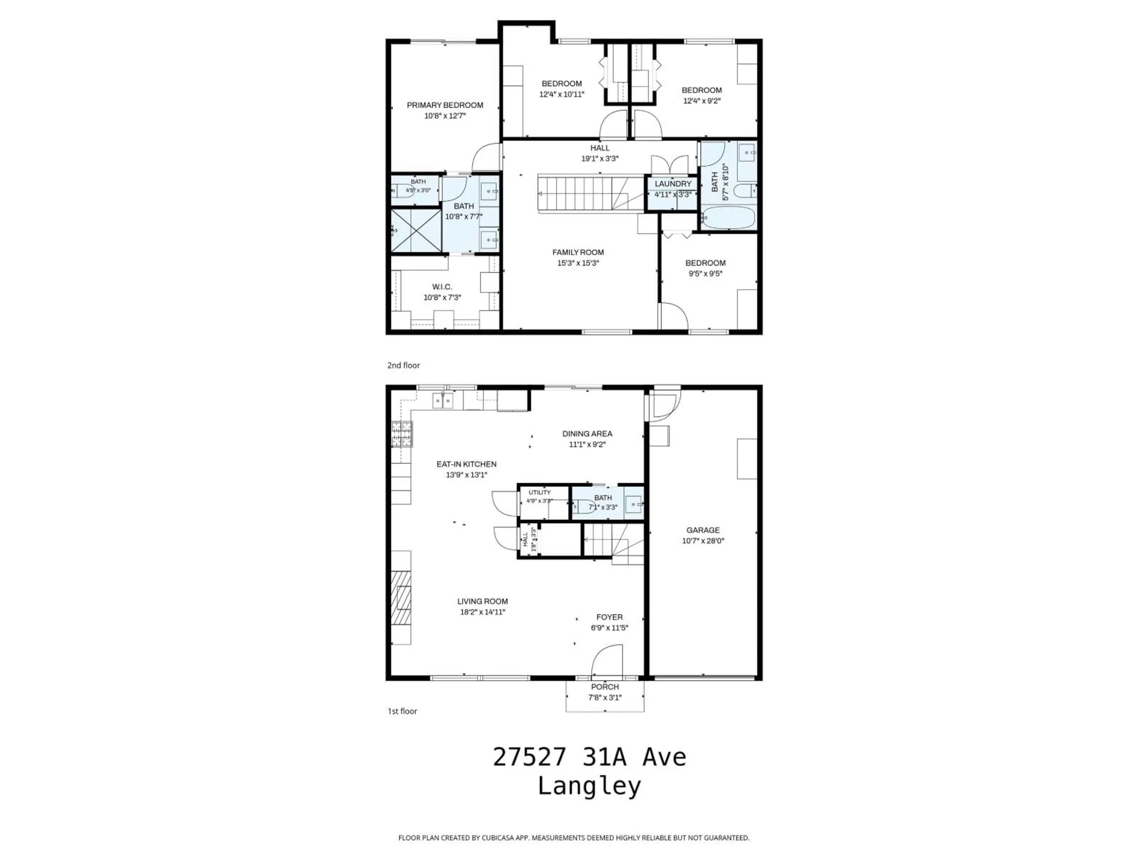 Floor plan for 27527 31A AVENUE, Langley British Columbia V4W3L2
