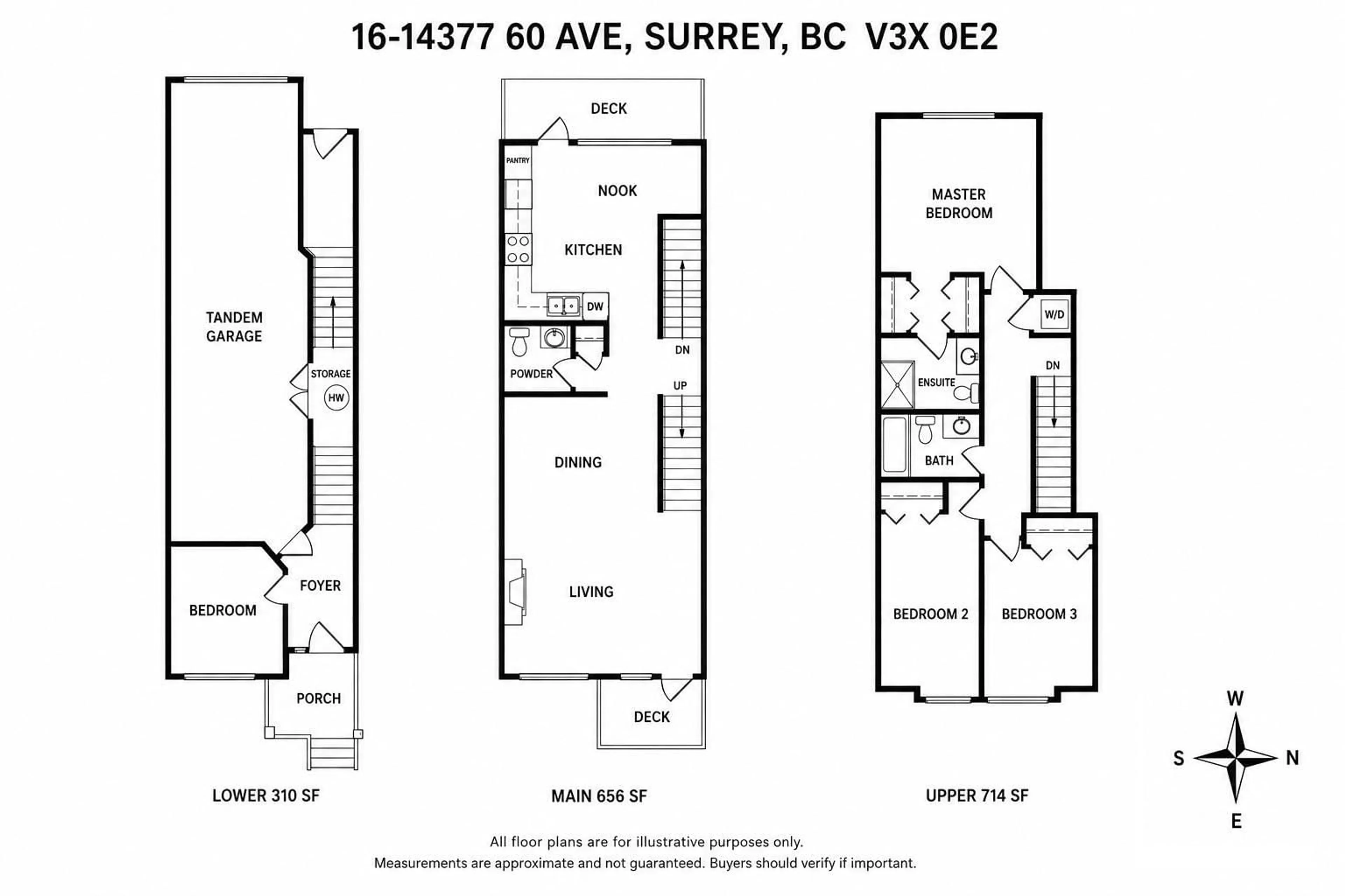 Floor plan for 16 - 14377 60 AVENUE, Surrey British Columbia V3X0E2