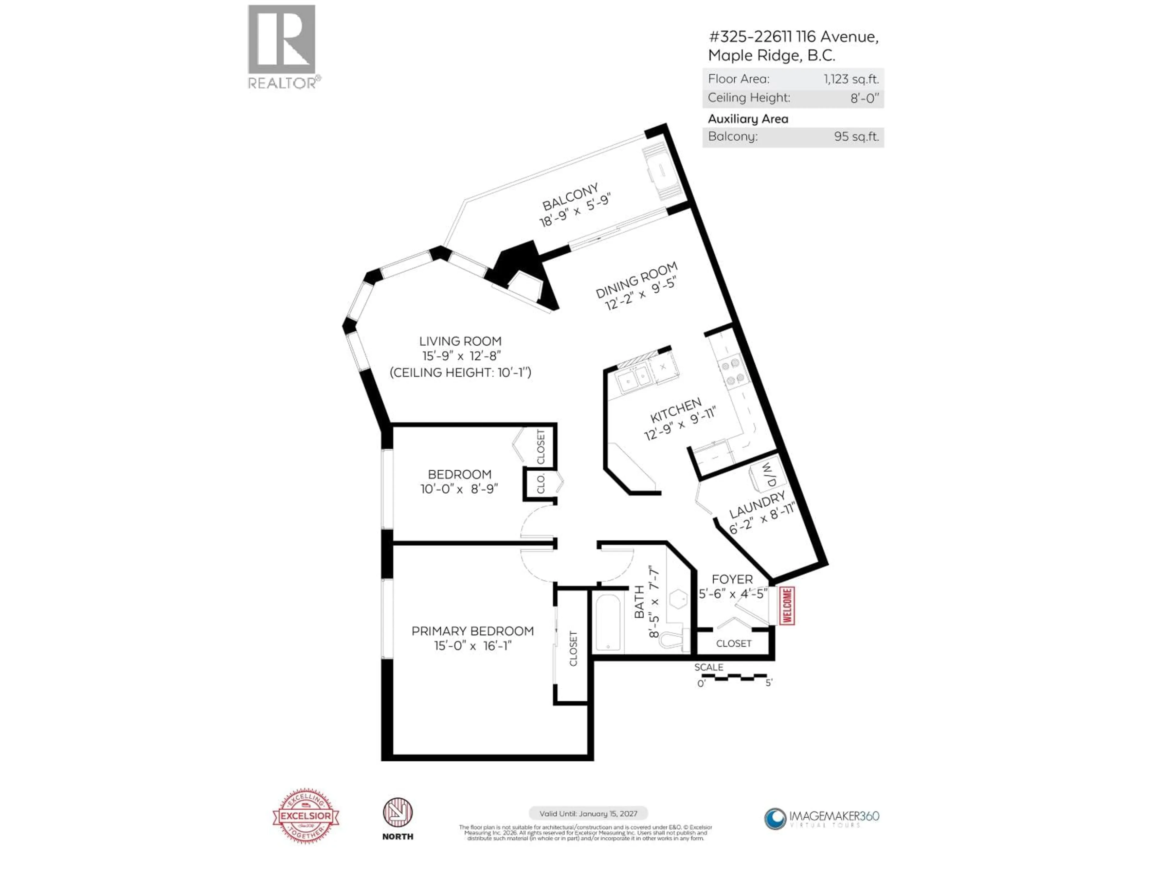 Floor plan for 325 - 22611 116 AVENUE, Maple Ridge British Columbia V2X0W7