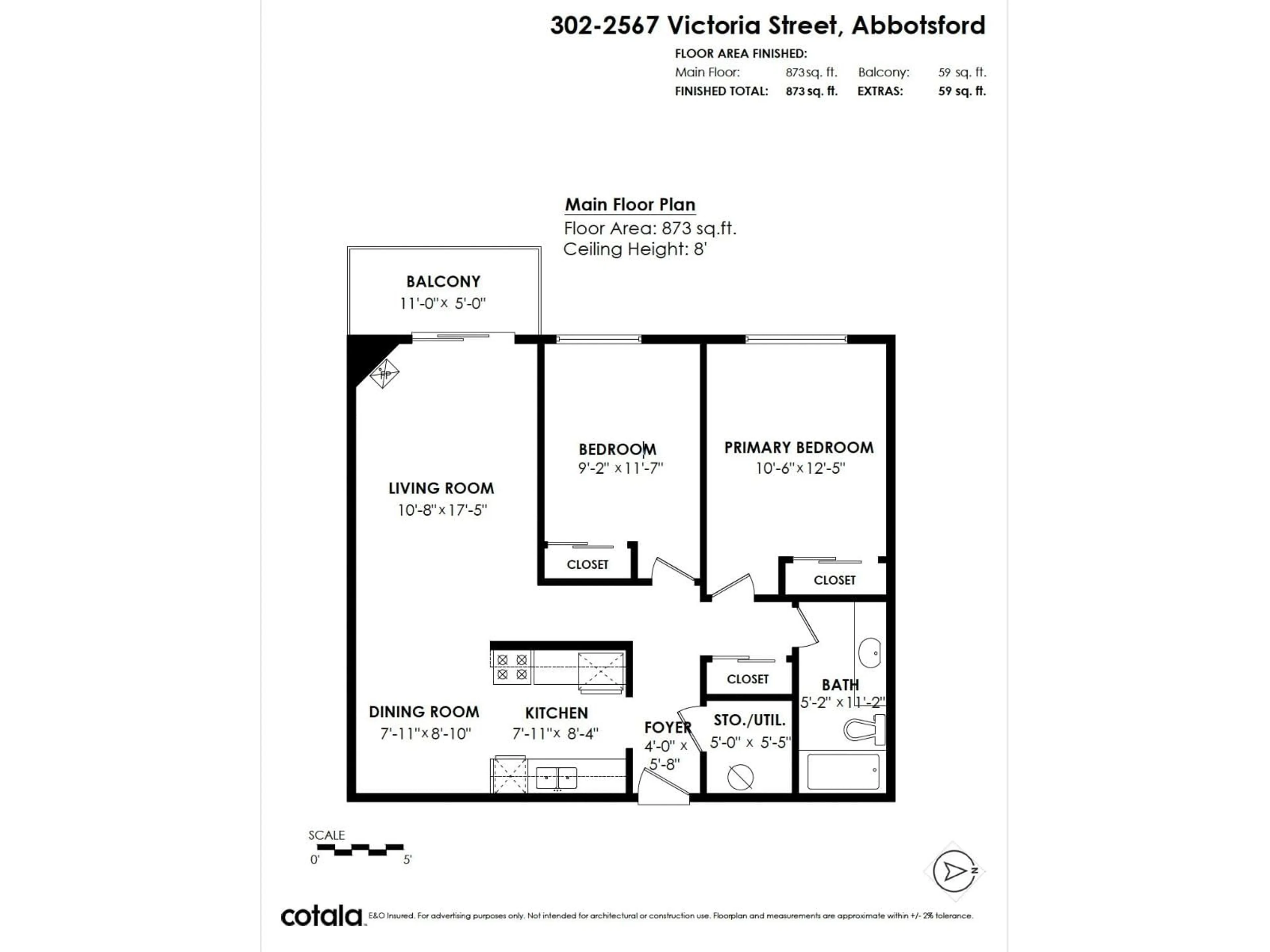 Floor plan for 302 - 2567 VICTORIA STREET, Abbotsford British Columbia V2T2T4