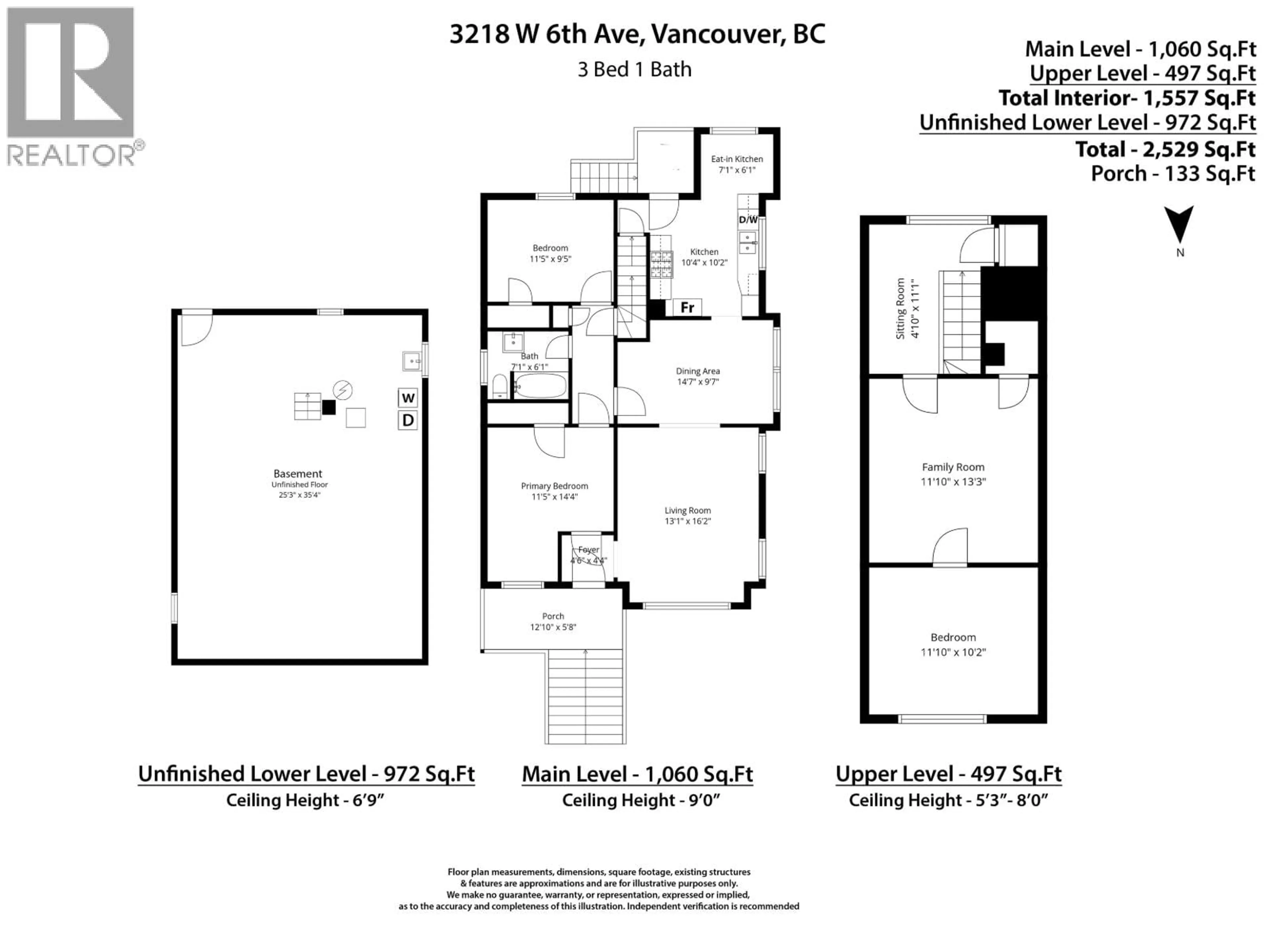 Floor plan for 3218 6TH AVENUE, Vancouver British Columbia V6K1X8