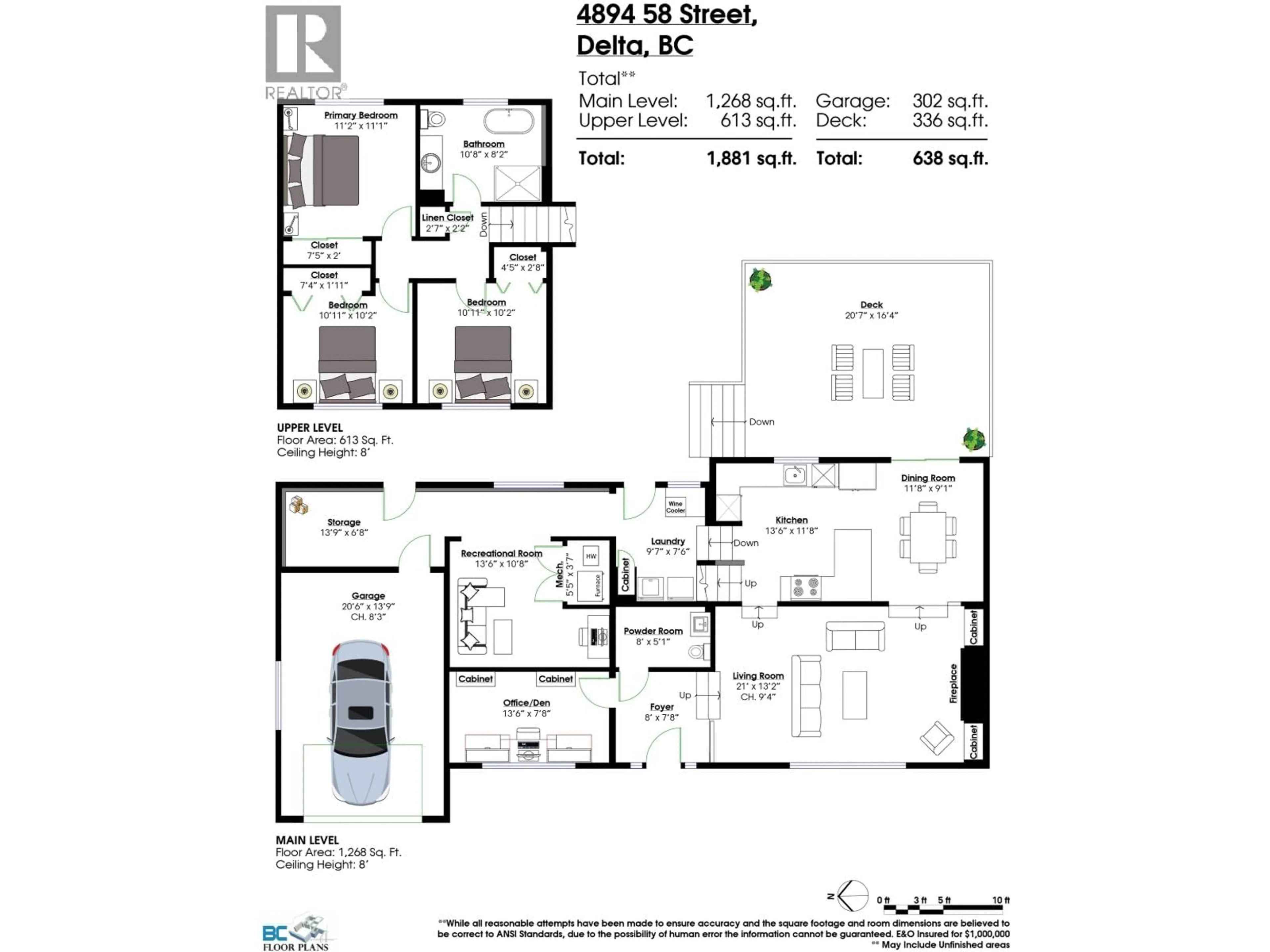 Floor plan for 4894 58 STREET, Delta British Columbia V4K3H5