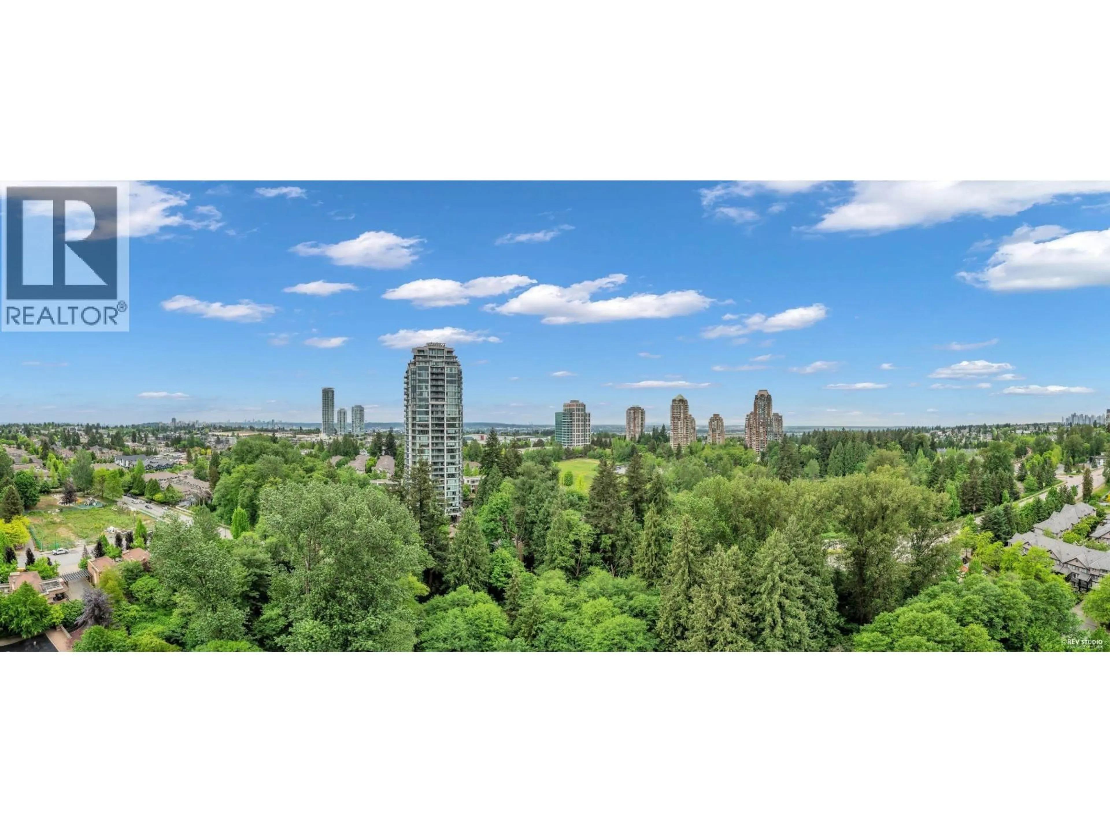 A pic from outside/outdoor area/front of a property/back of a property/a pic from drone, city buildings view from balcony for 2208 - 7090 EDMONDS STREET, Burnaby British Columbia V3N0C6