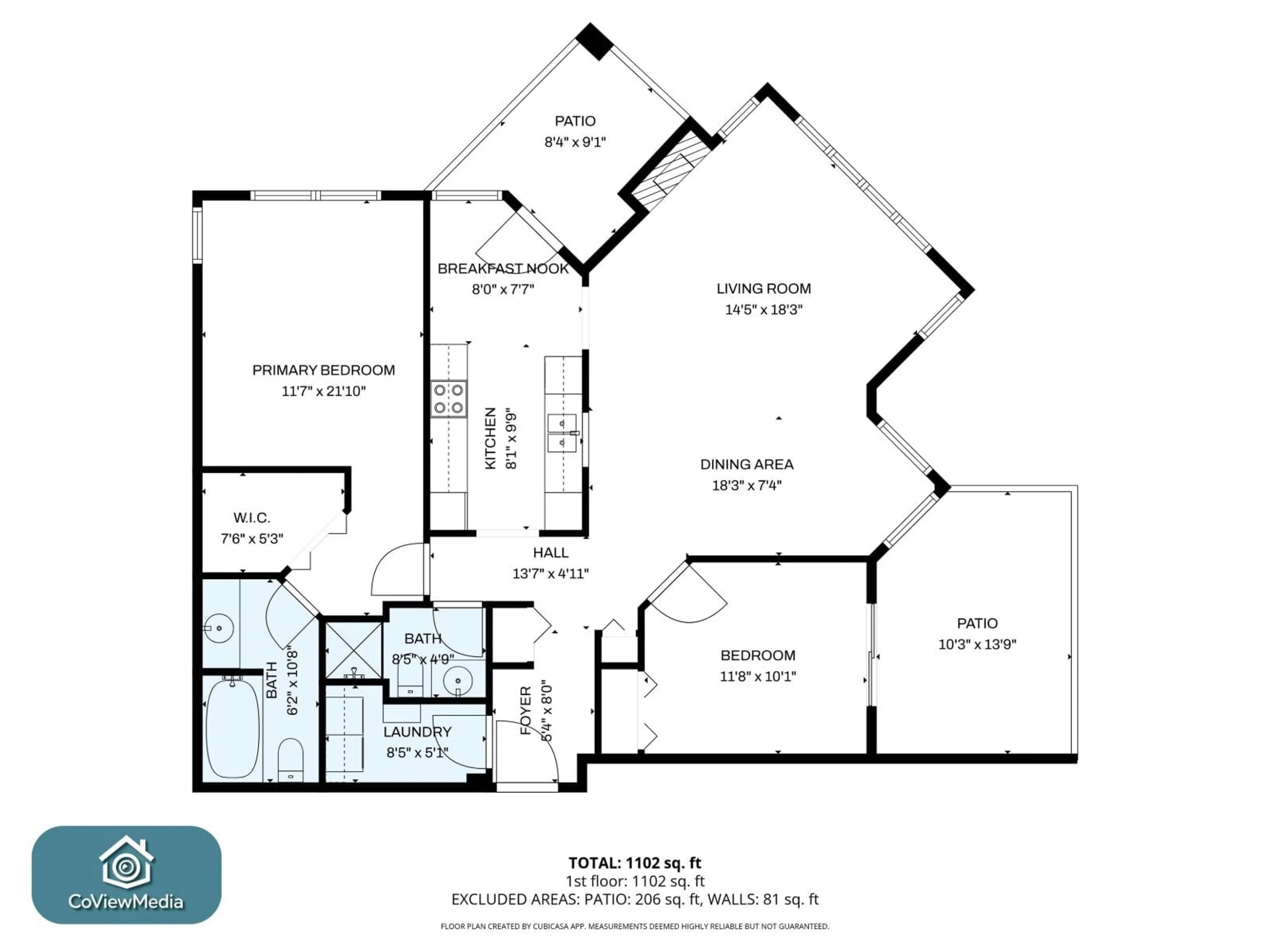 Floor plan for 106 - 20200 54A AVENUE, Langley British Columbia V3A3W7