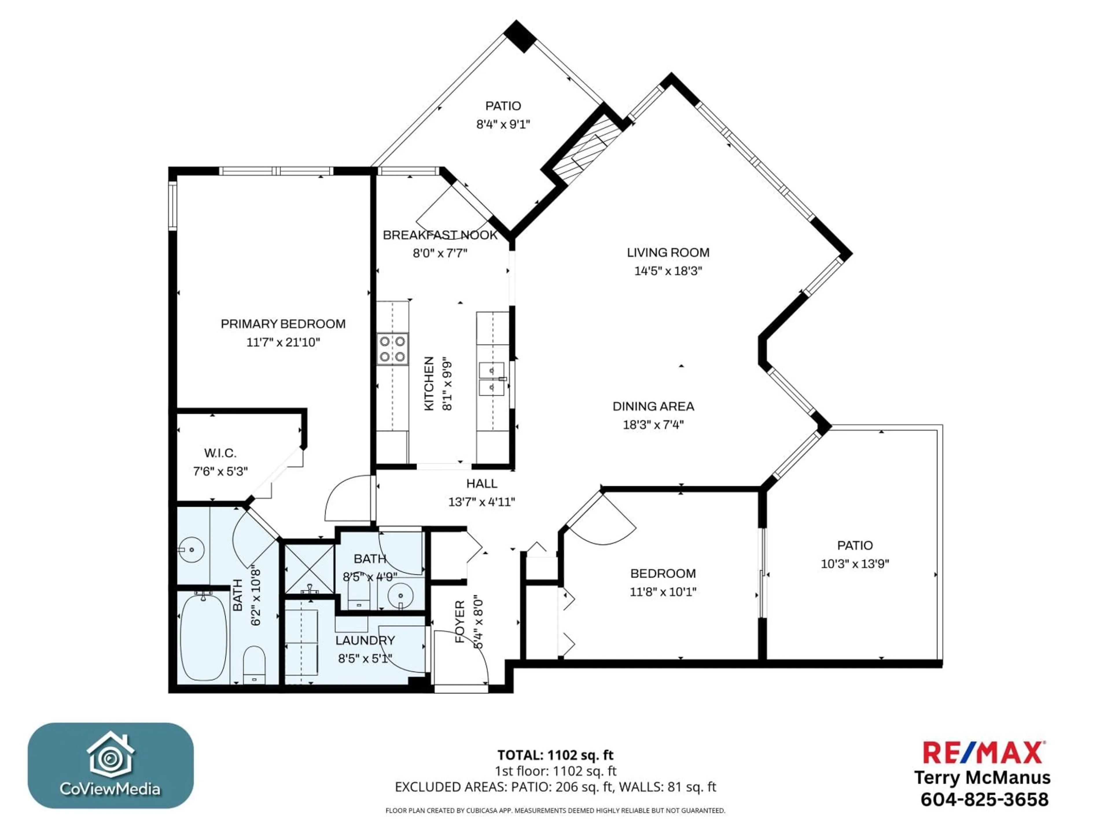 Floor plan for 106 - 20200 54A AVENUE, Langley British Columbia V3A3W7