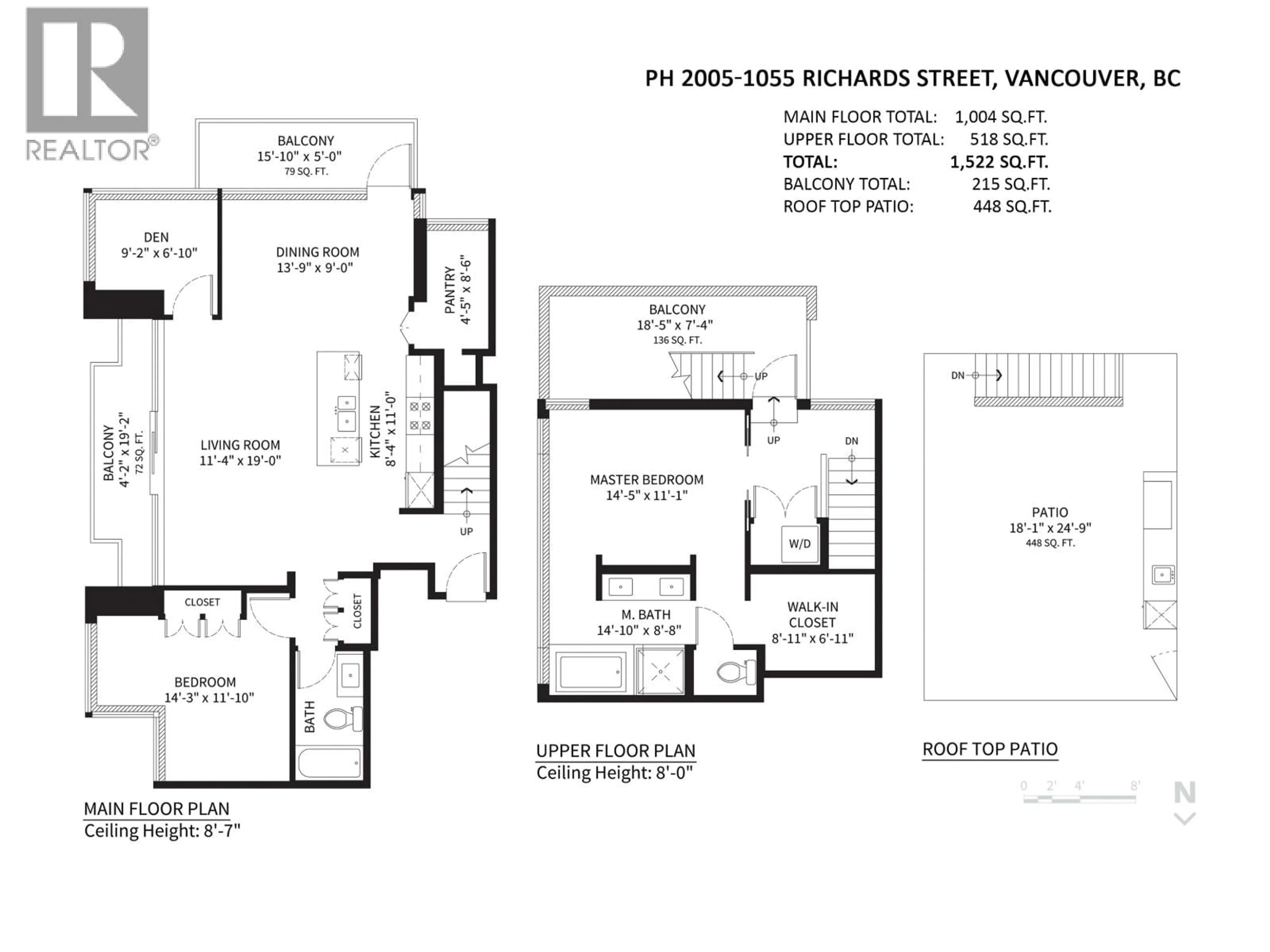 Floor plan for 2005 - 1055 RICHARDS STREET, Vancouver British Columbia V6B0C2
