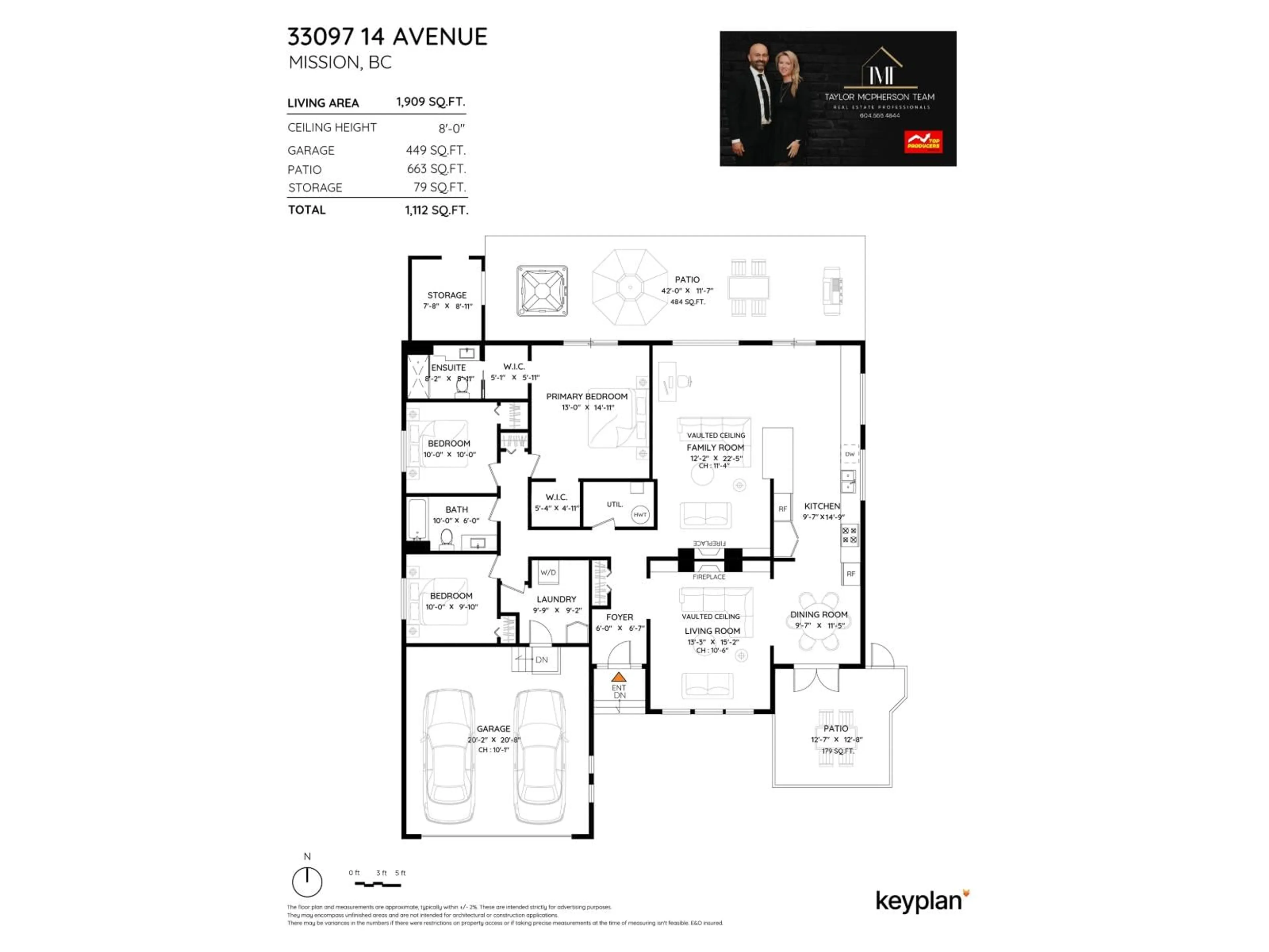 Floor plan for 33097 14TH AVENUE, Mission British Columbia V2V2P4