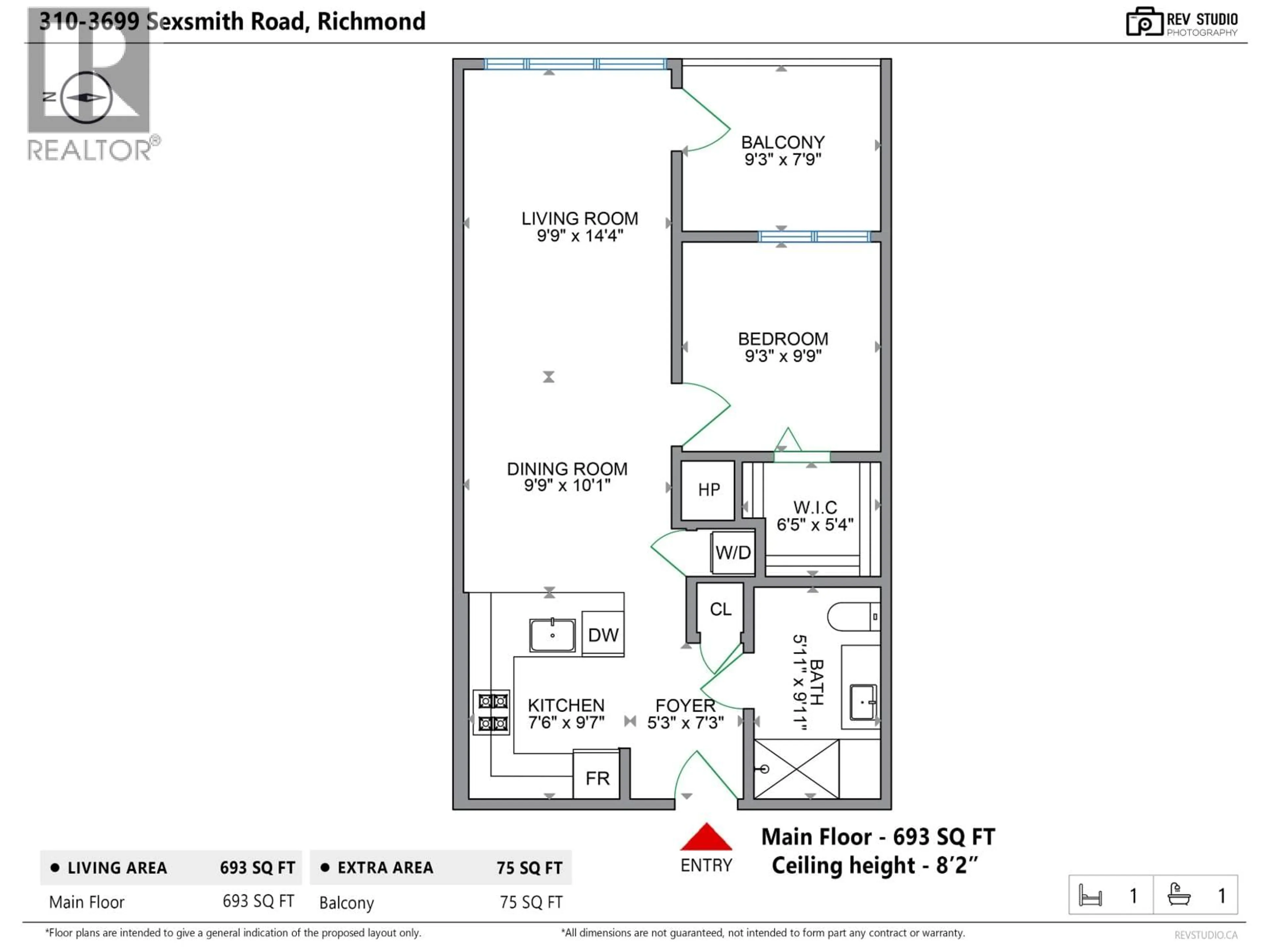 Floor plan for 310 - 3699 SEXSMITH ROAD, Richmond British Columbia V6X0W4