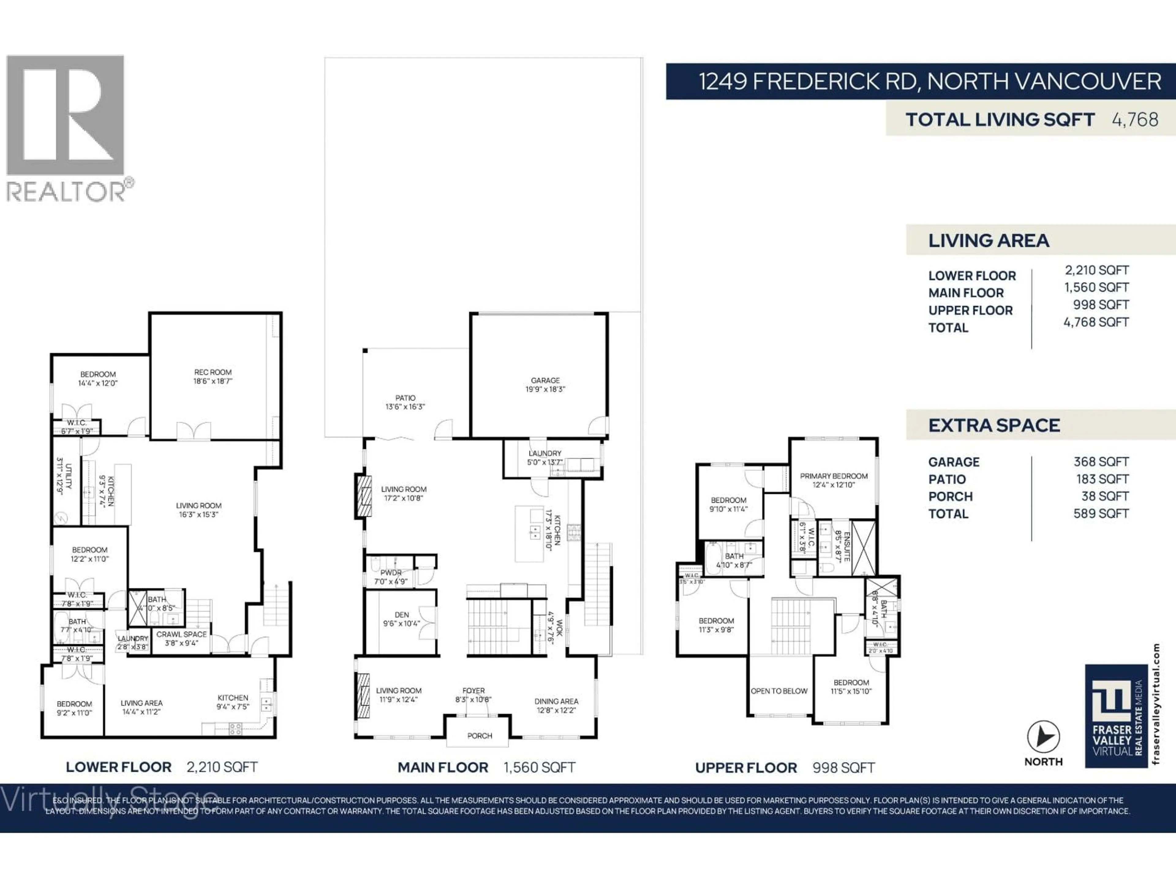 Floor plan for 1249 FREDERICK ROAD, North Vancouver British Columbia V7K1J3