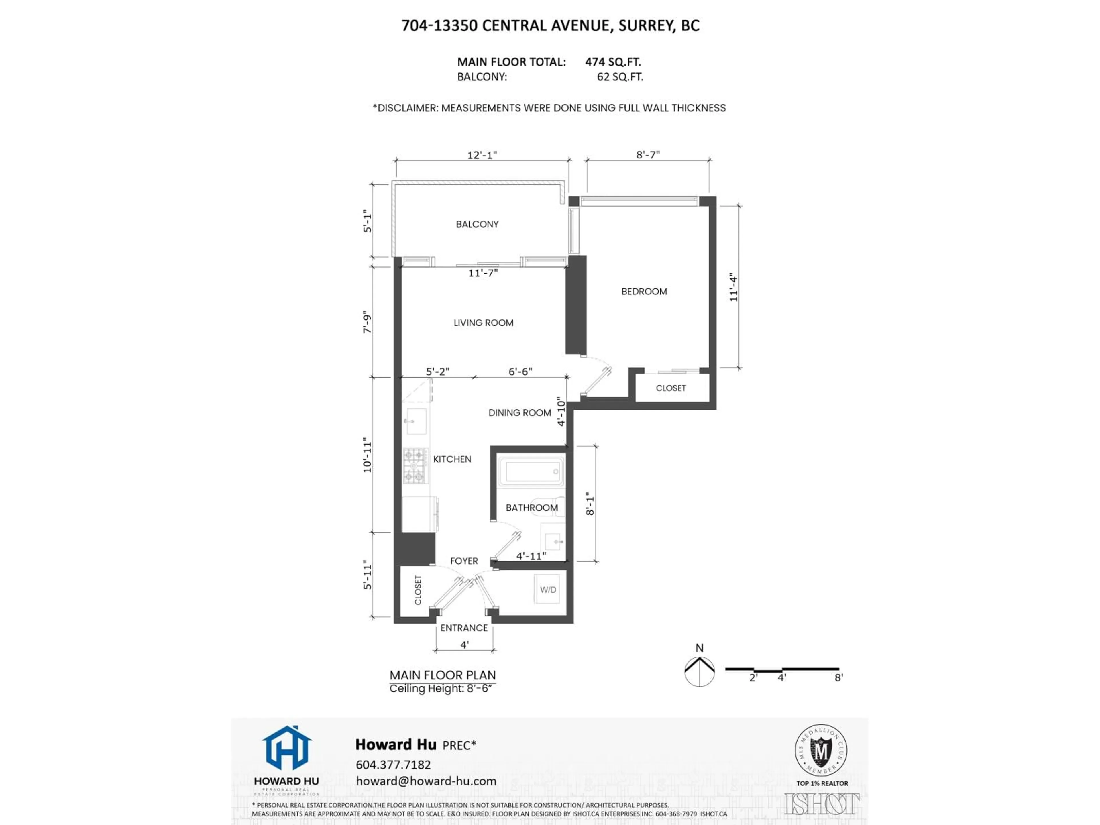 Floor plan for 704 - 13350 CENTRAL AVENUE, Surrey British Columbia V3T0S1